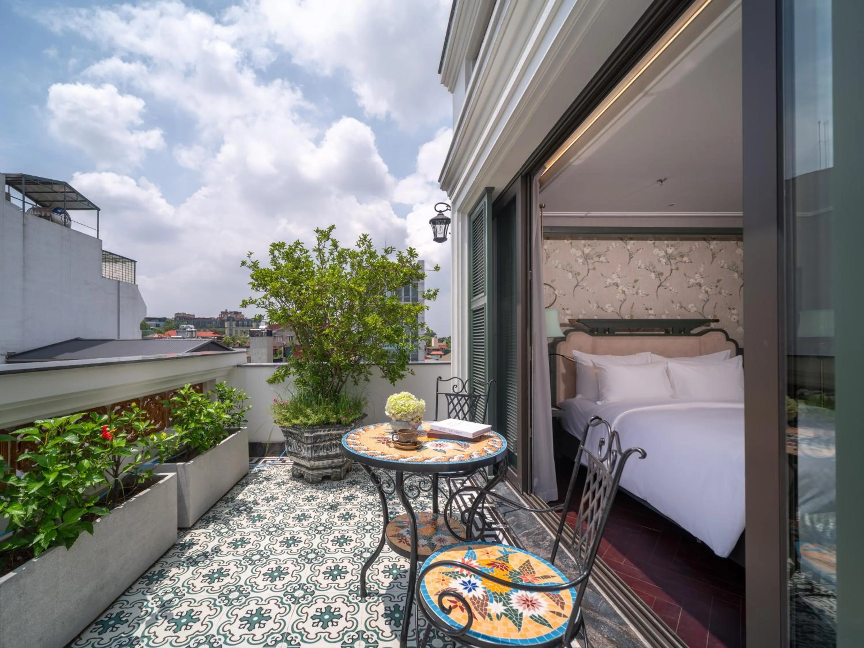 Patio, Bed in Tonkin Luxury Boutique Hotel & Spa