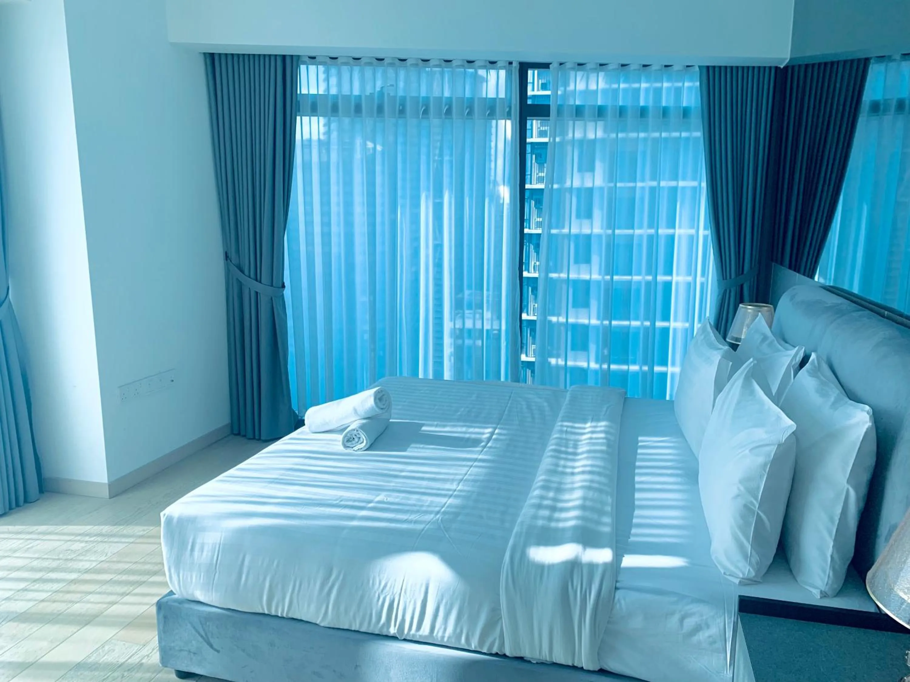 Bedroom, Bed in Eaton Residences By Luna