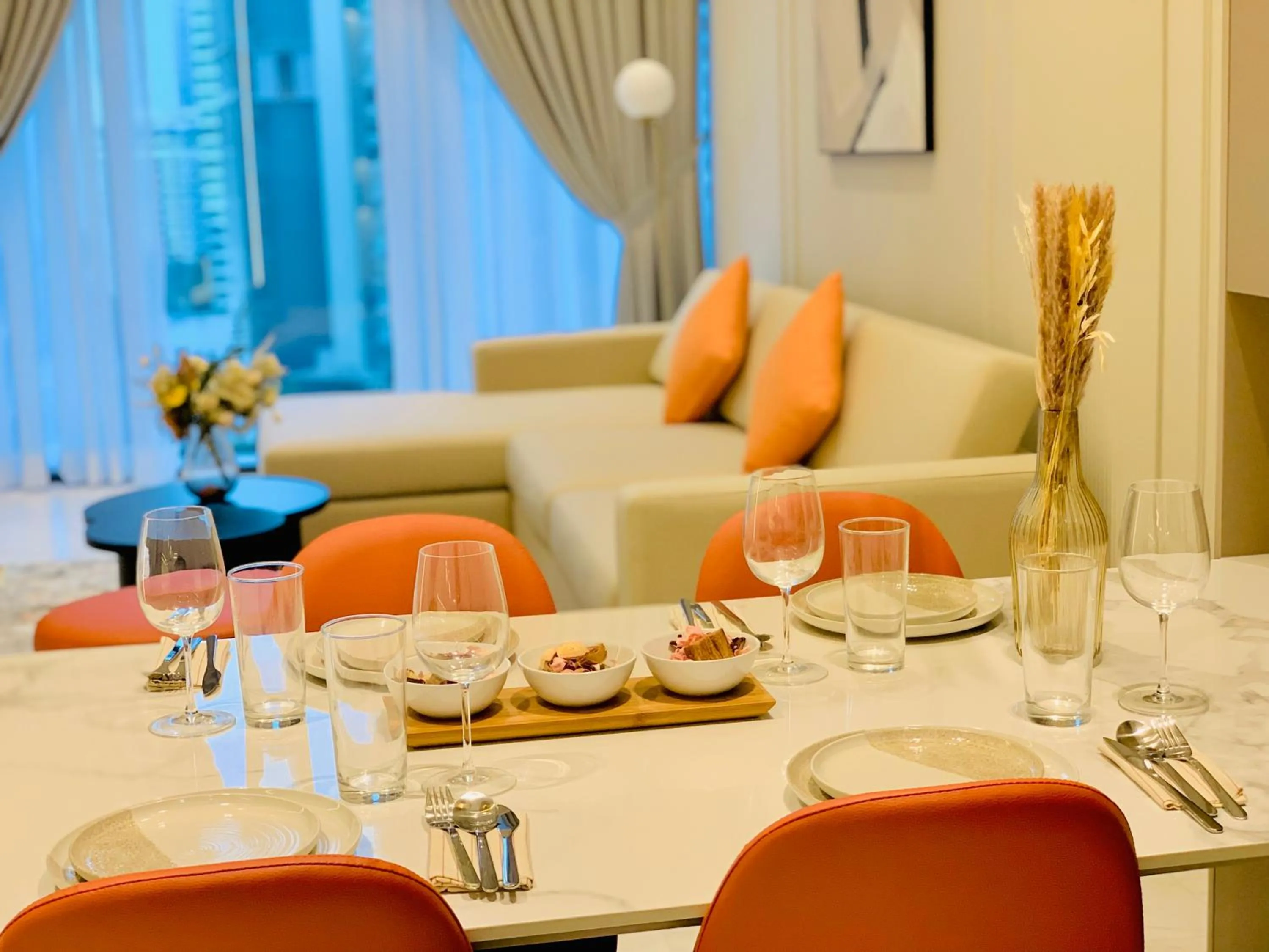 Living room in Eaton Residences By Luna