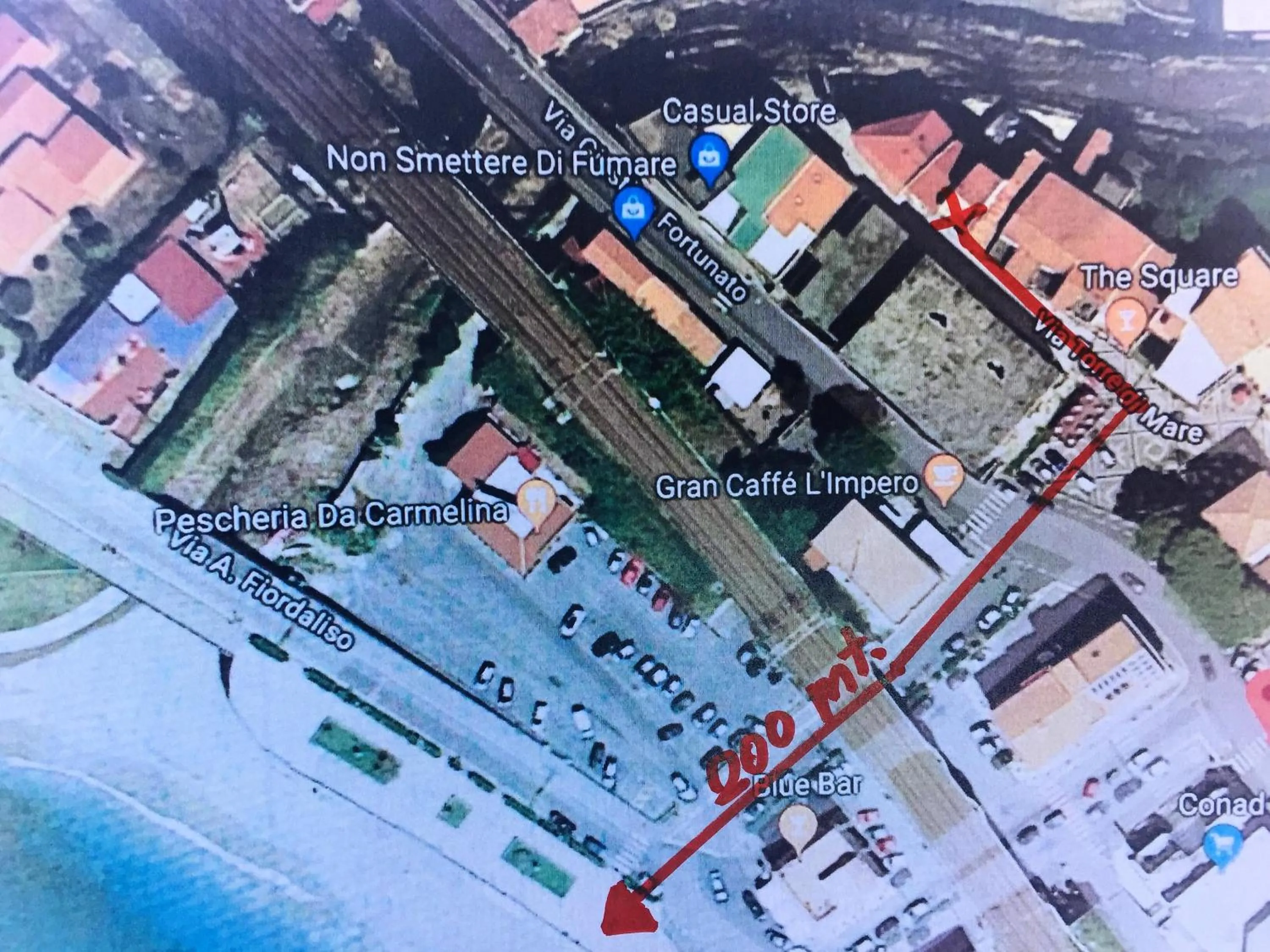 Bird's eye view in La Marinella