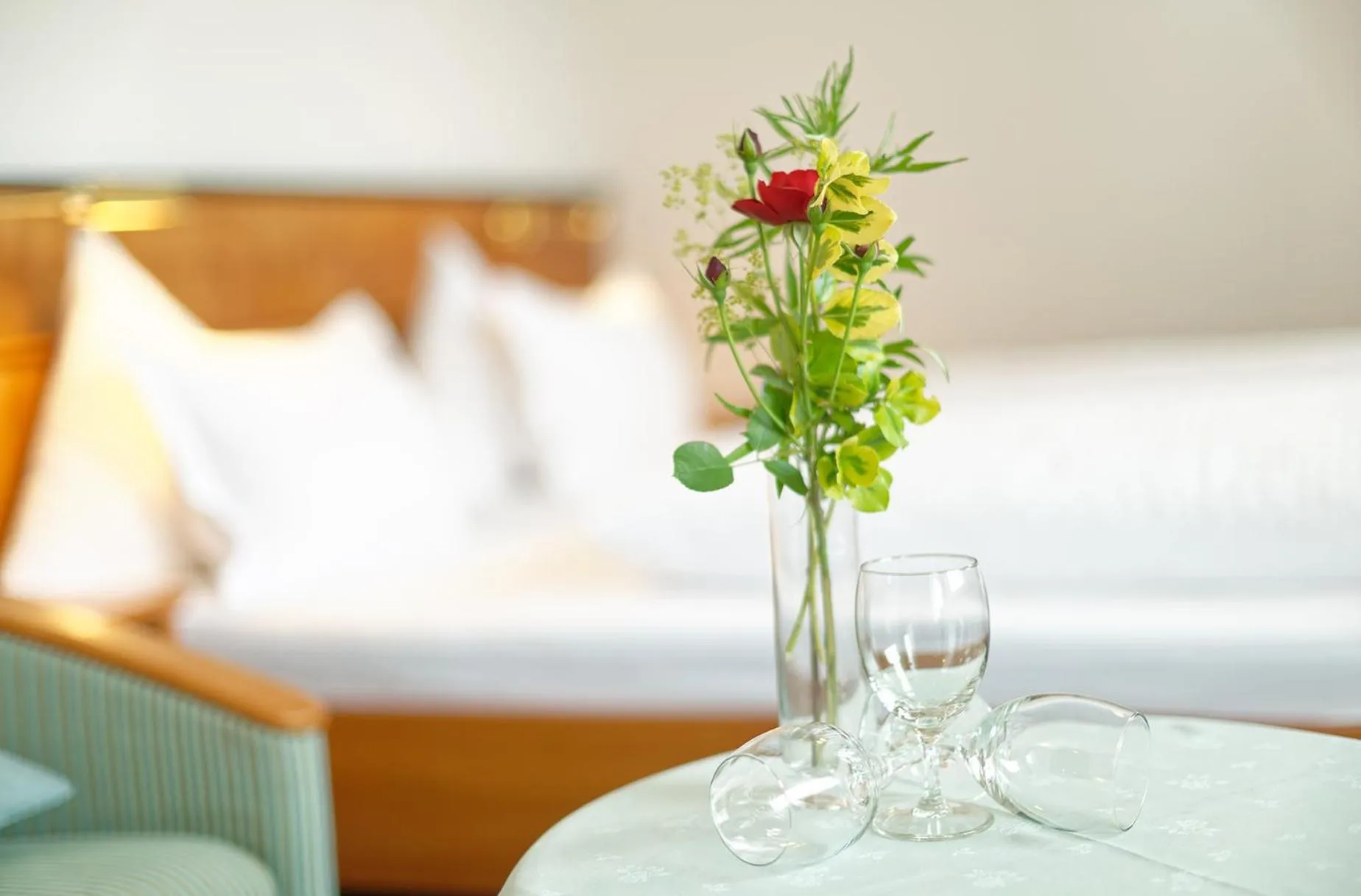 Decorative detail, Bed in Hotel Edelweiss