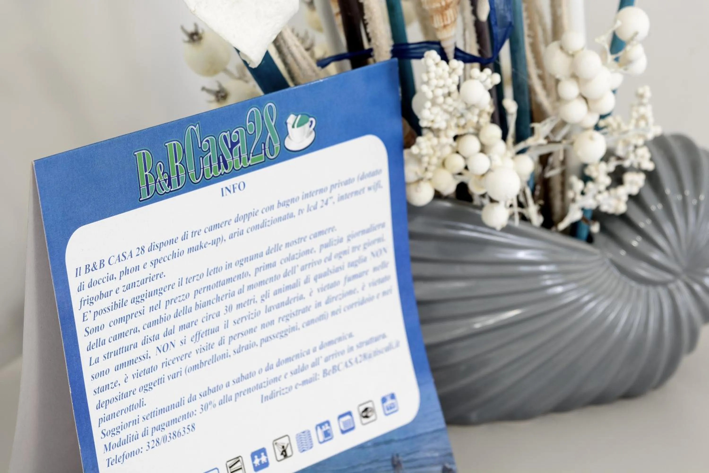 Text overlay in B&B Casa 28