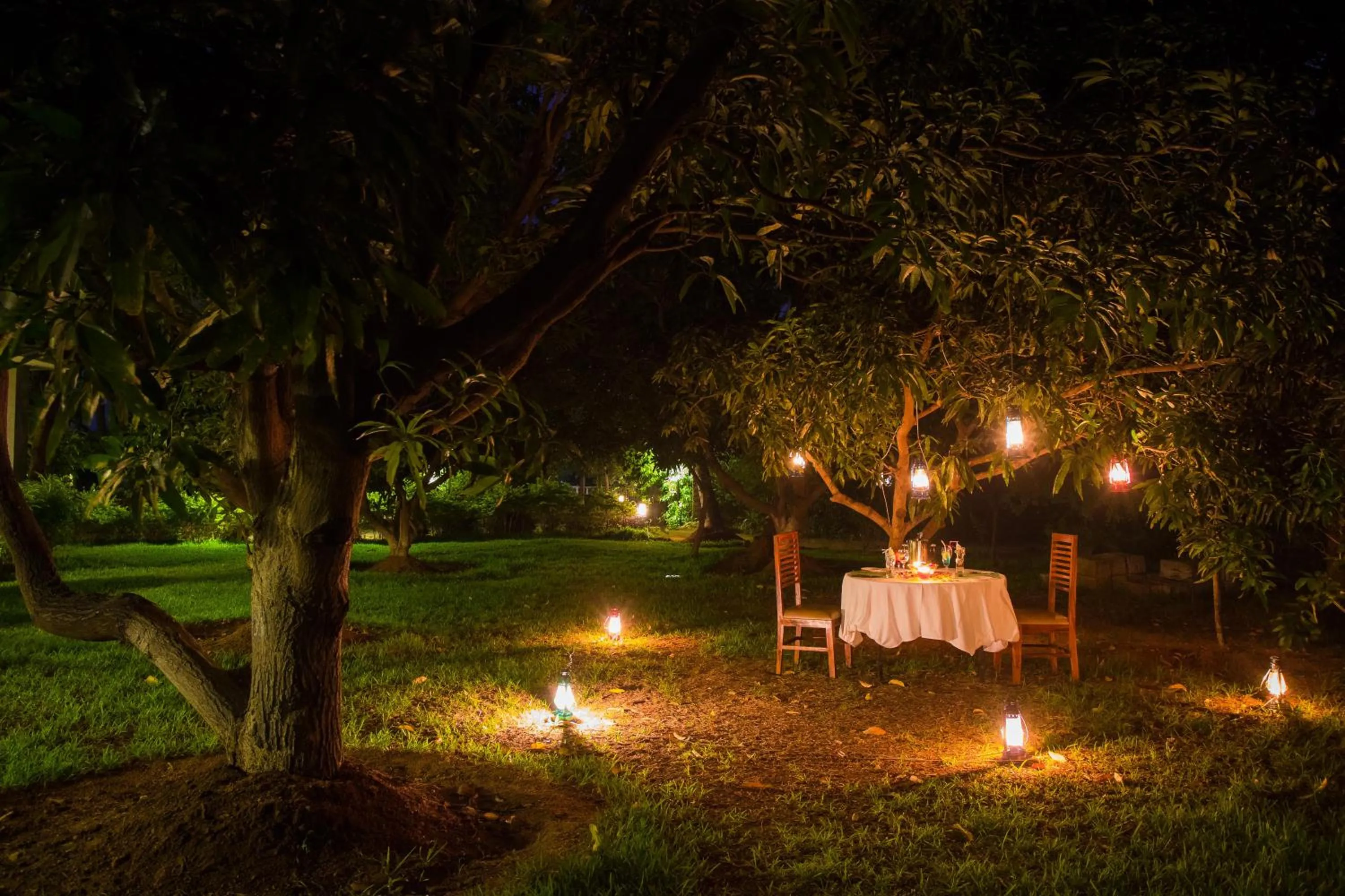Garden view in Heritage Resort Hampi