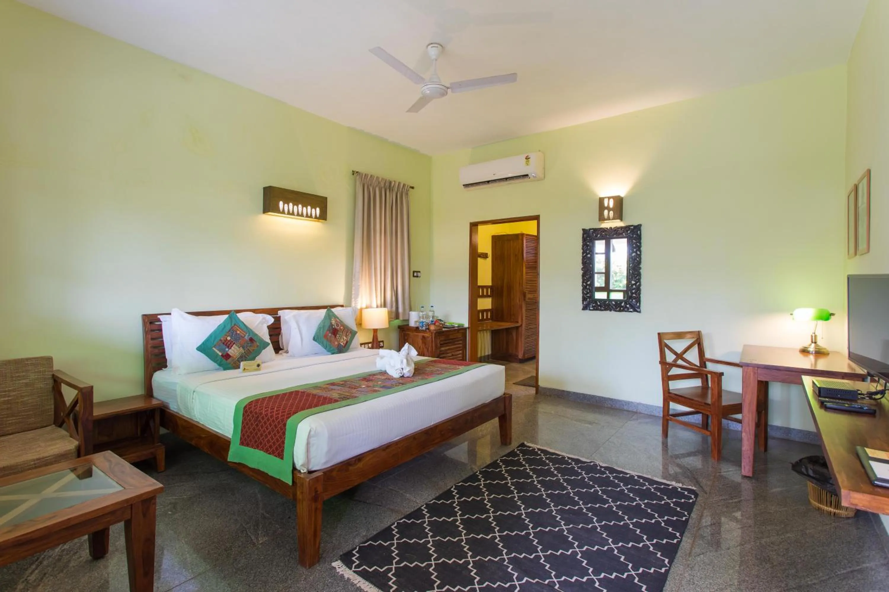 Bedroom, Bed in Heritage Resort Hampi