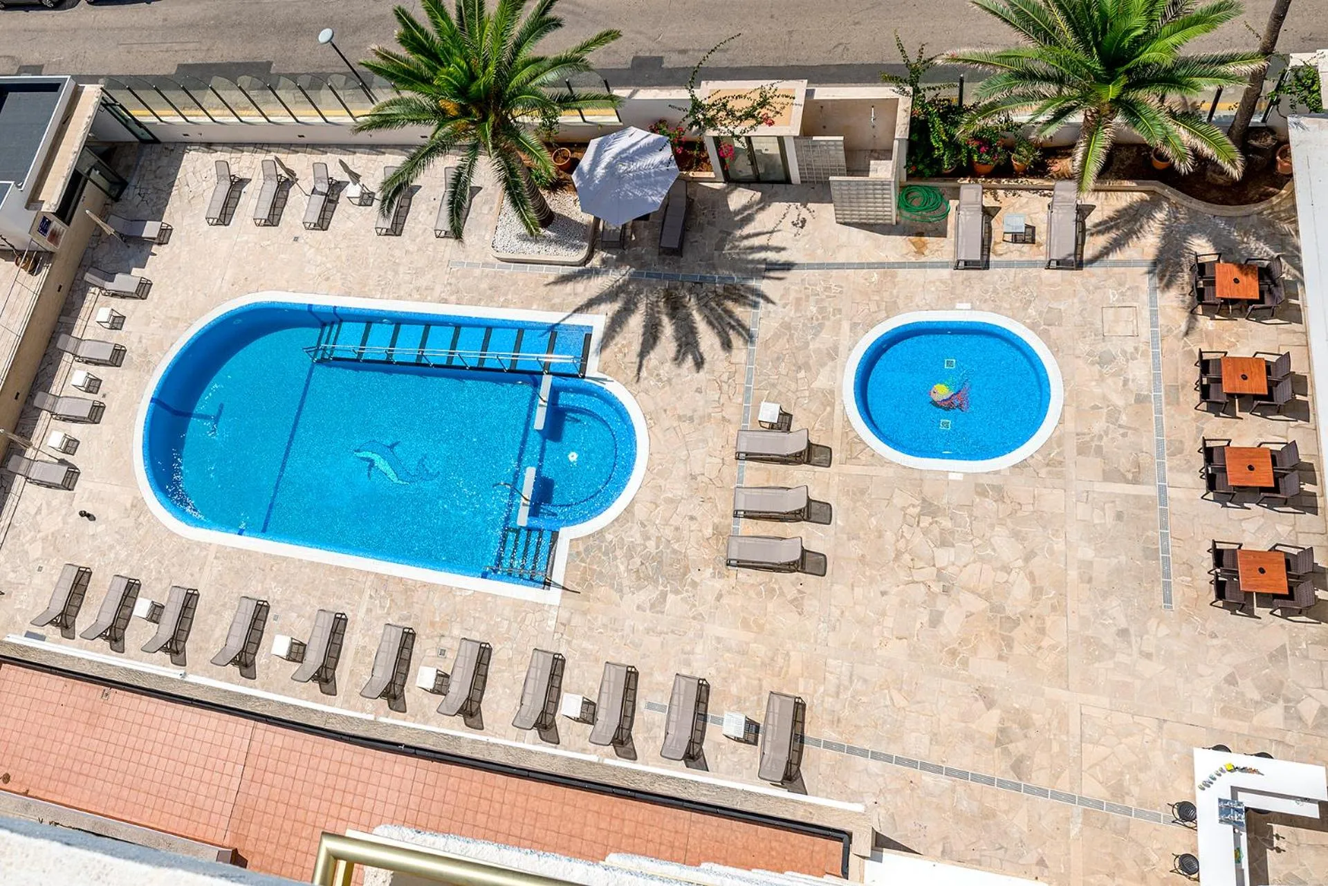 Pool view in Hotel Biniamar