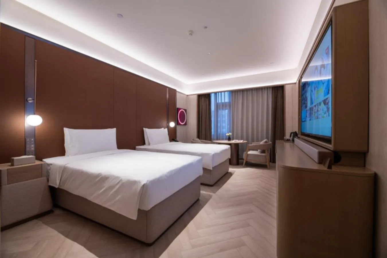Bed in Crystal Orange Beijing Tiantan hospital and Head quarters Hotel