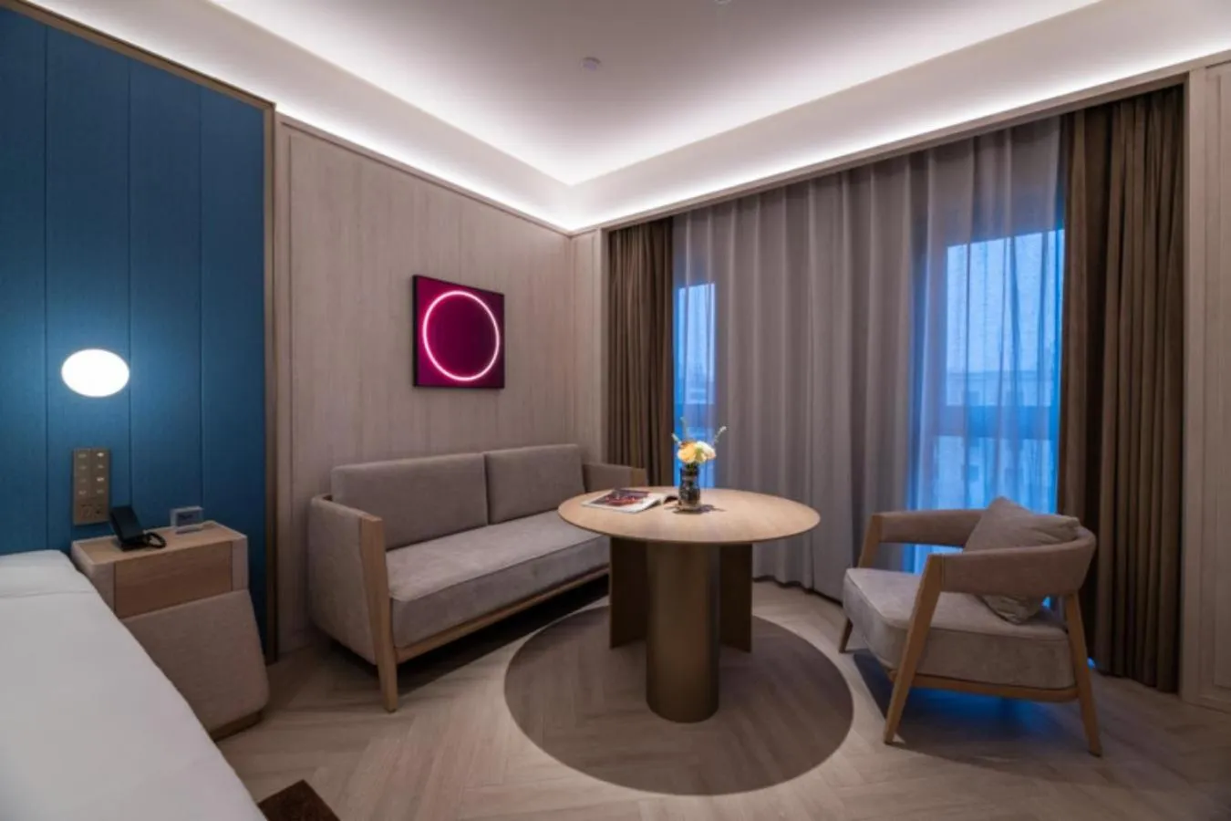 Seating area in Crystal Orange Beijing Tiantan hospital and Head quarters Hotel