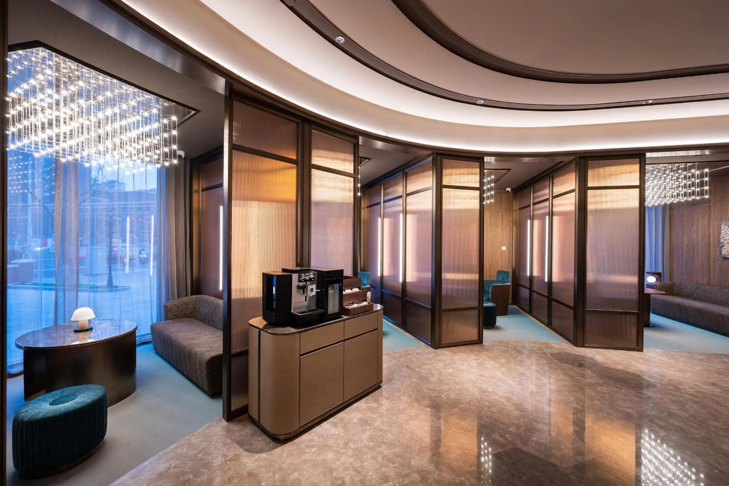 Living room in Crystal Orange Beijing Tiantan hospital and Head quarters Hotel