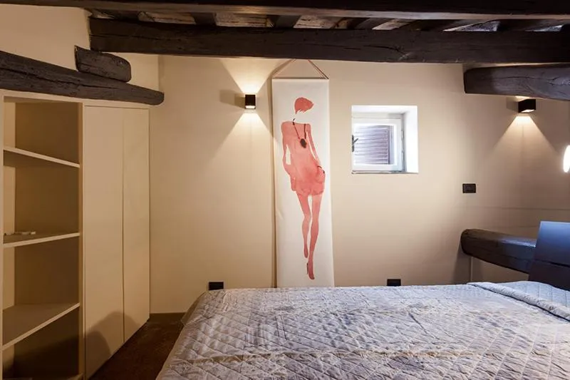 Bed in Loft Navona