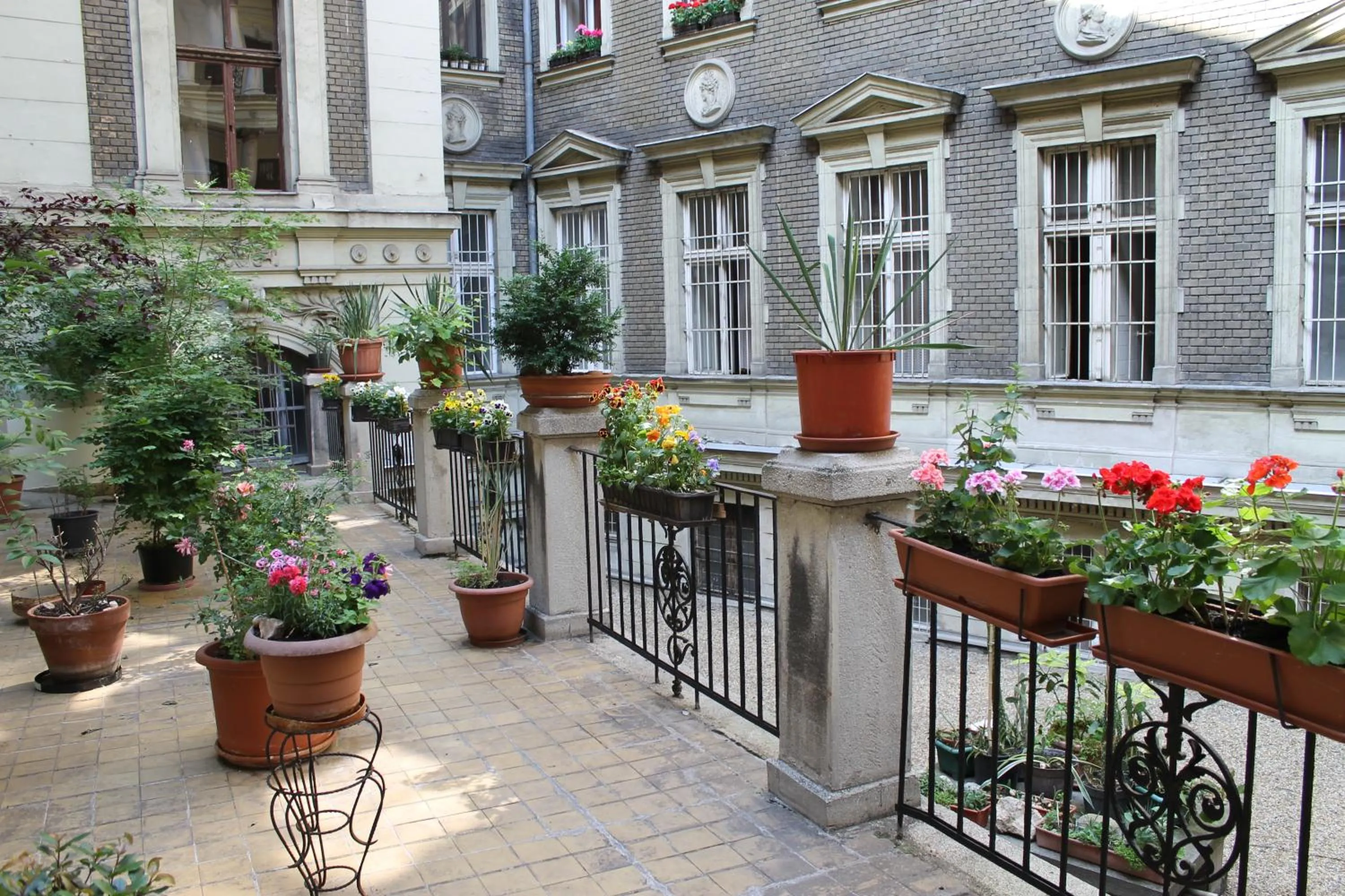 Garden view in Omega Guesthouse Budapest