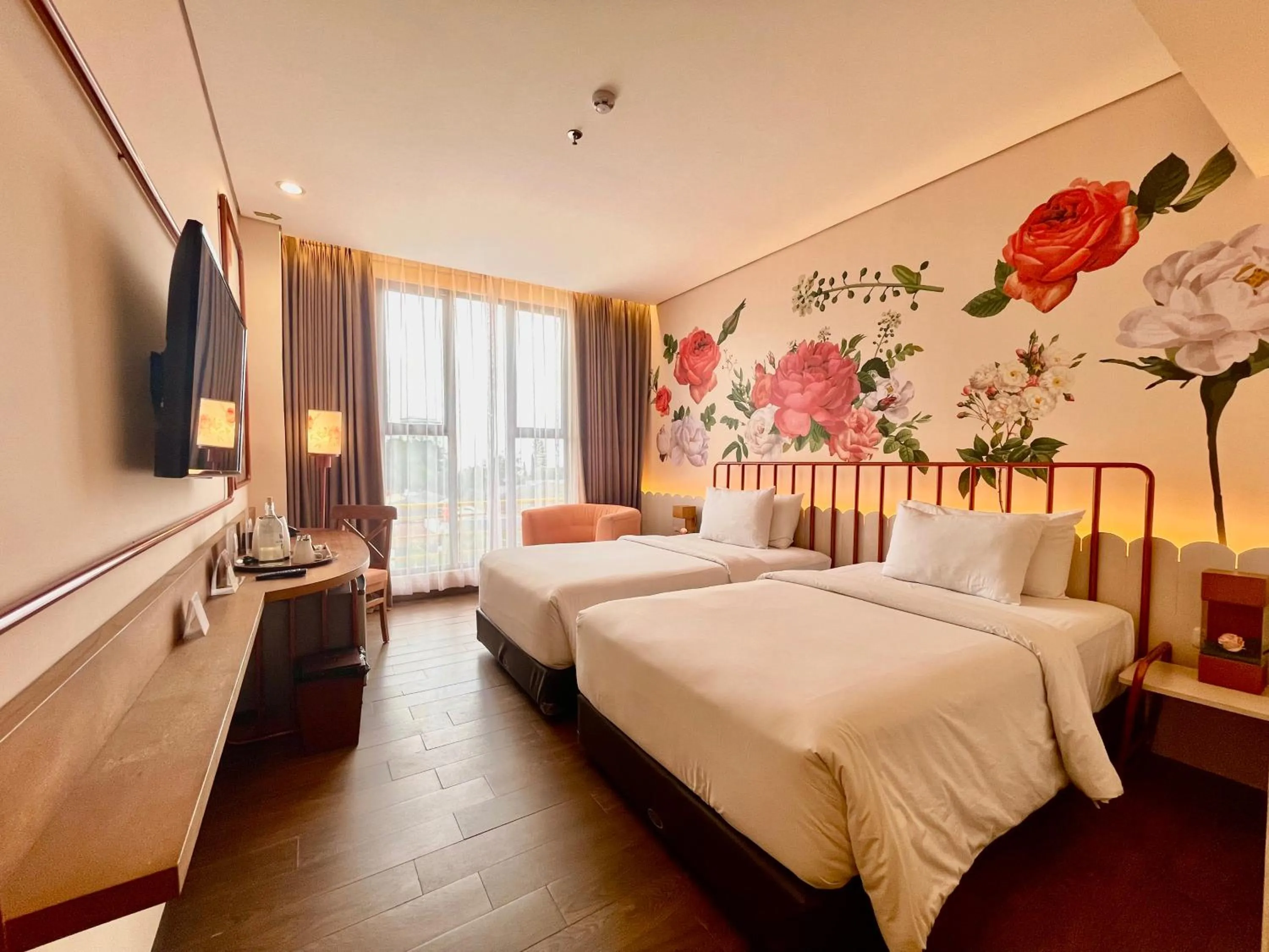 Bed in Hemangini Hotel Bandung