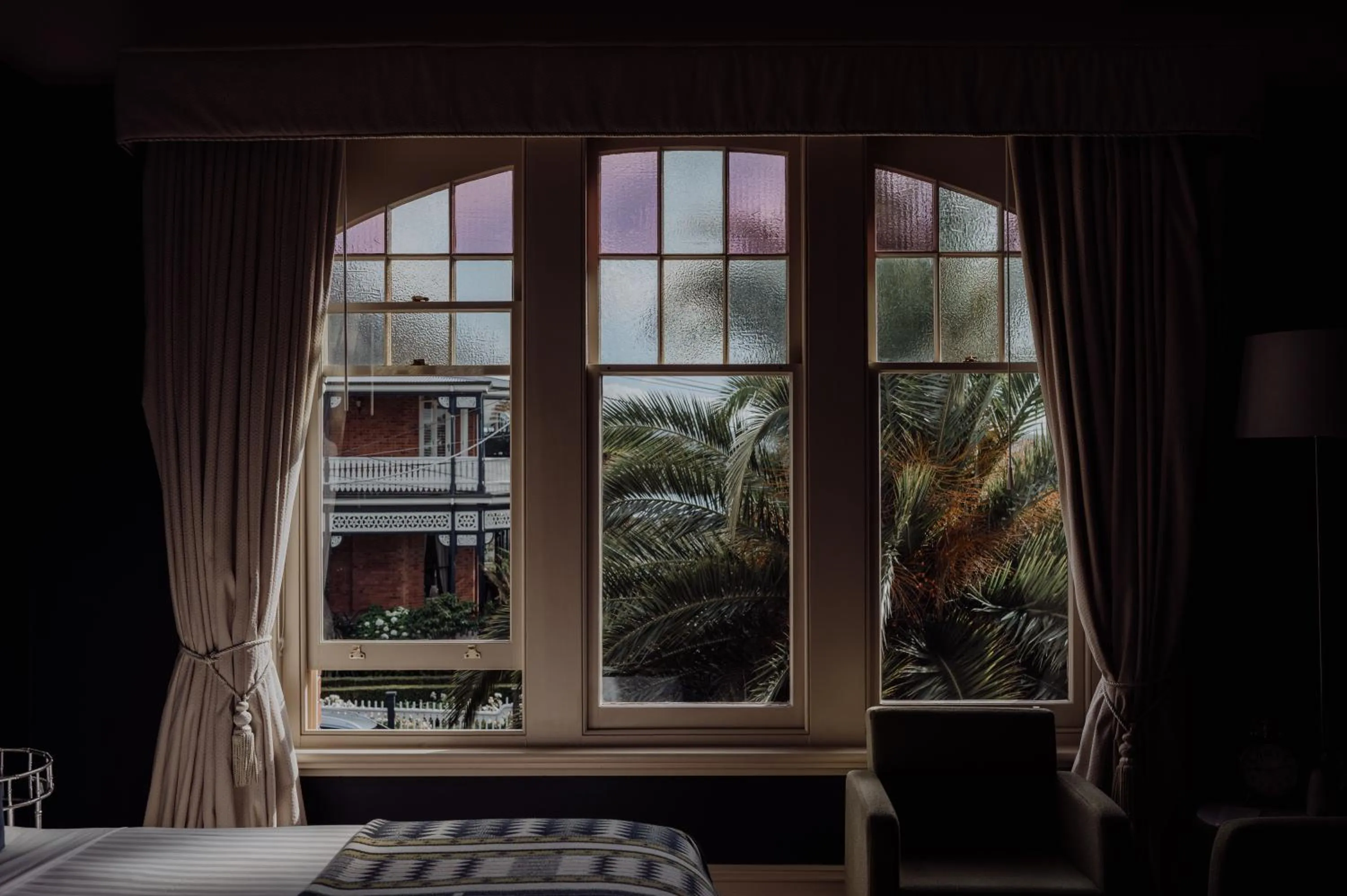 View (from property/room), Bed in Grande Vue Hotel