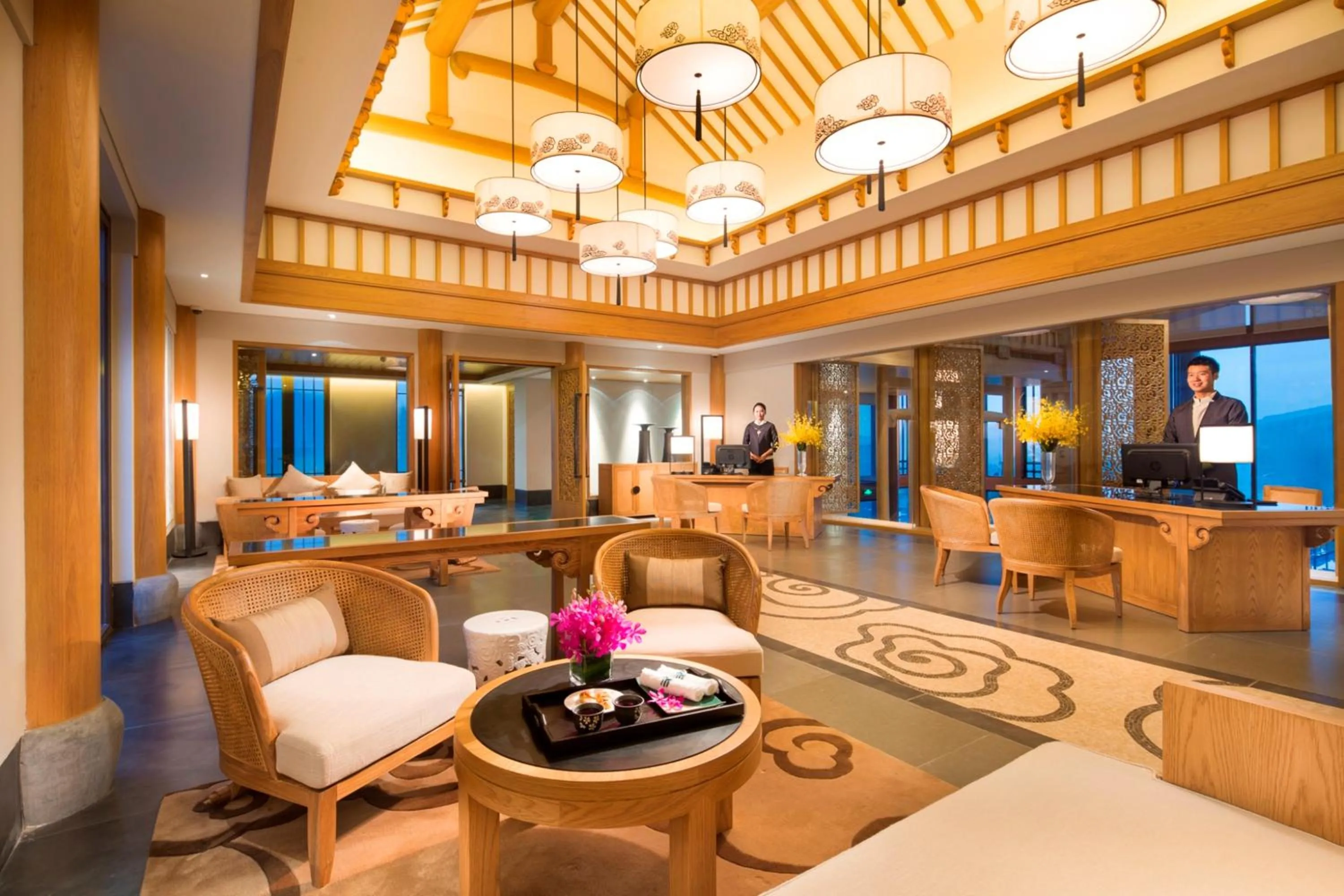 Lobby or reception in Banyan Tree Huangshan