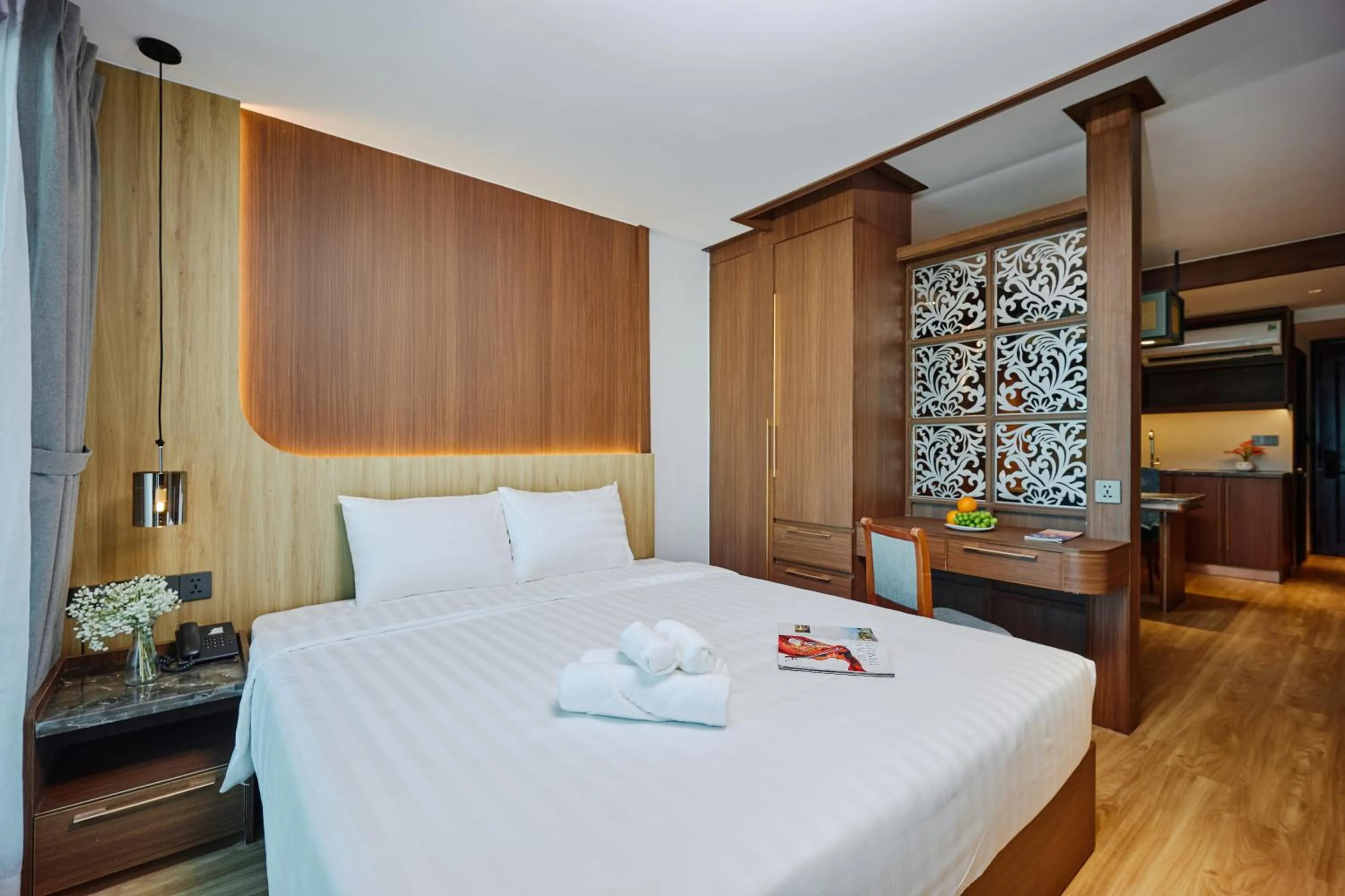 Bed in Elite Luxury Hotel