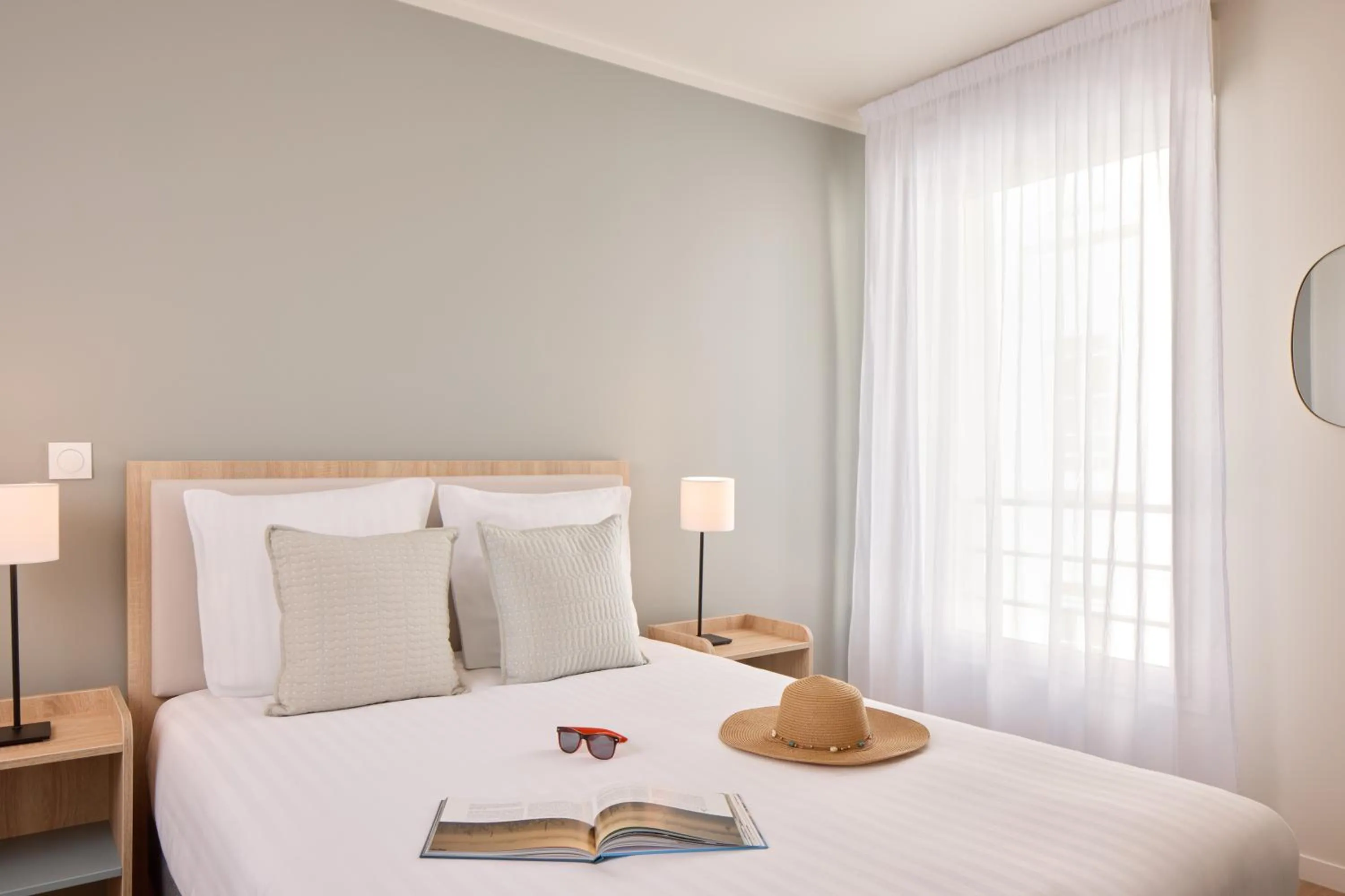 Bed in Quality Aparthotel Cherbourg