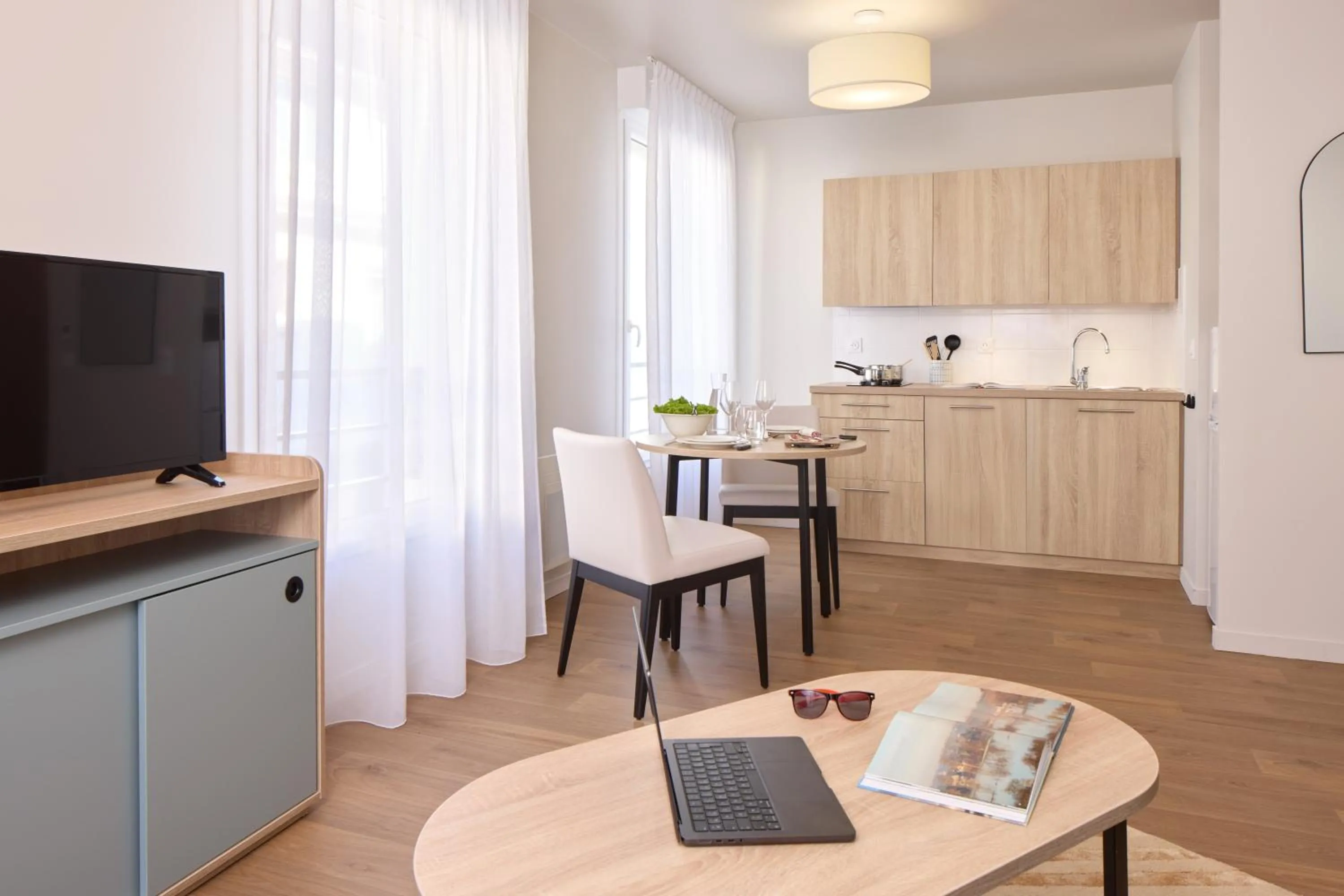 Kitchen or kitchenette in Quality Aparthotel Cherbourg