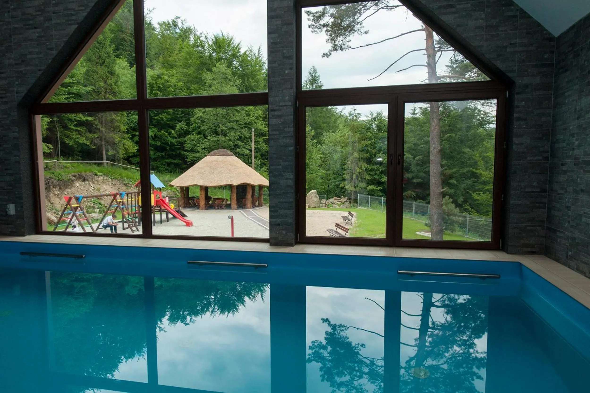 Pool view in Hotel Klaudia
