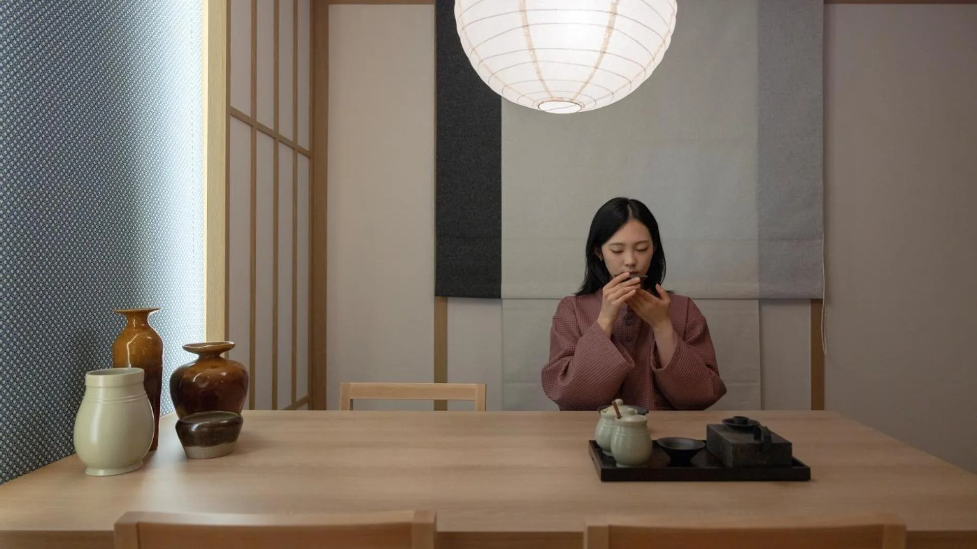 Dining area in Anook Ryokan Hotel Ansan station