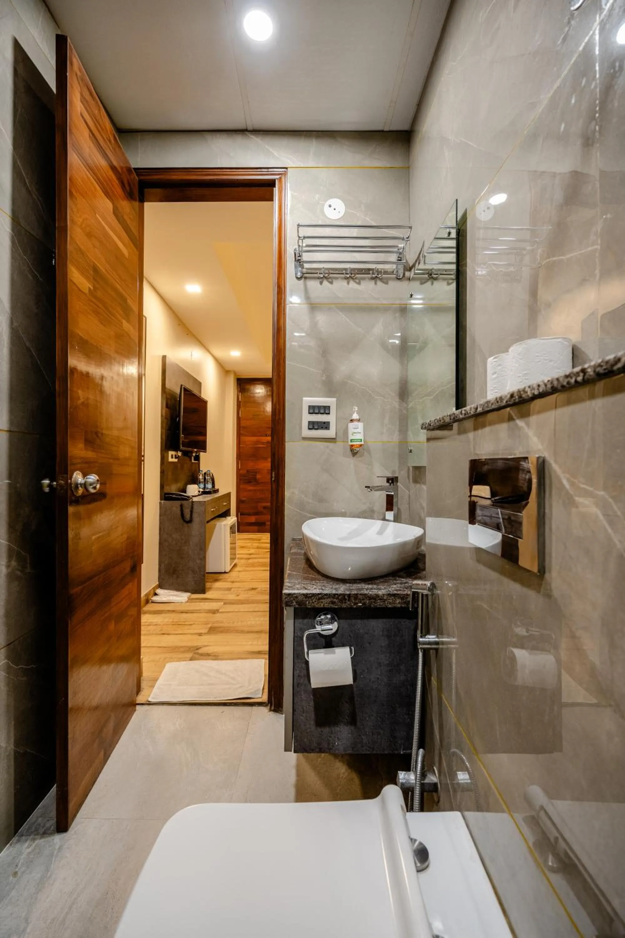 Bathroom in Lime Tree Hotel - Near Medanta Hospital