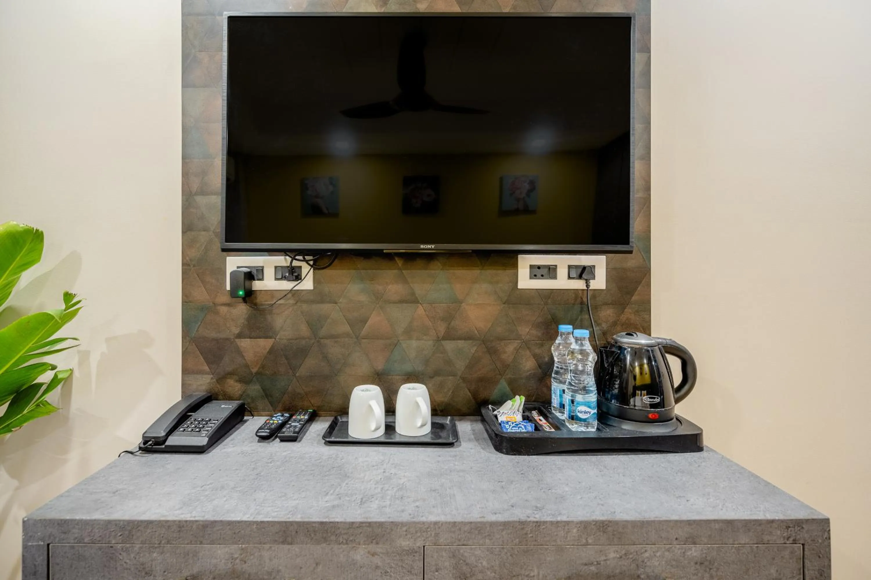 TV and multimedia in Lime Tree Hotel - Near Medanta Hospital