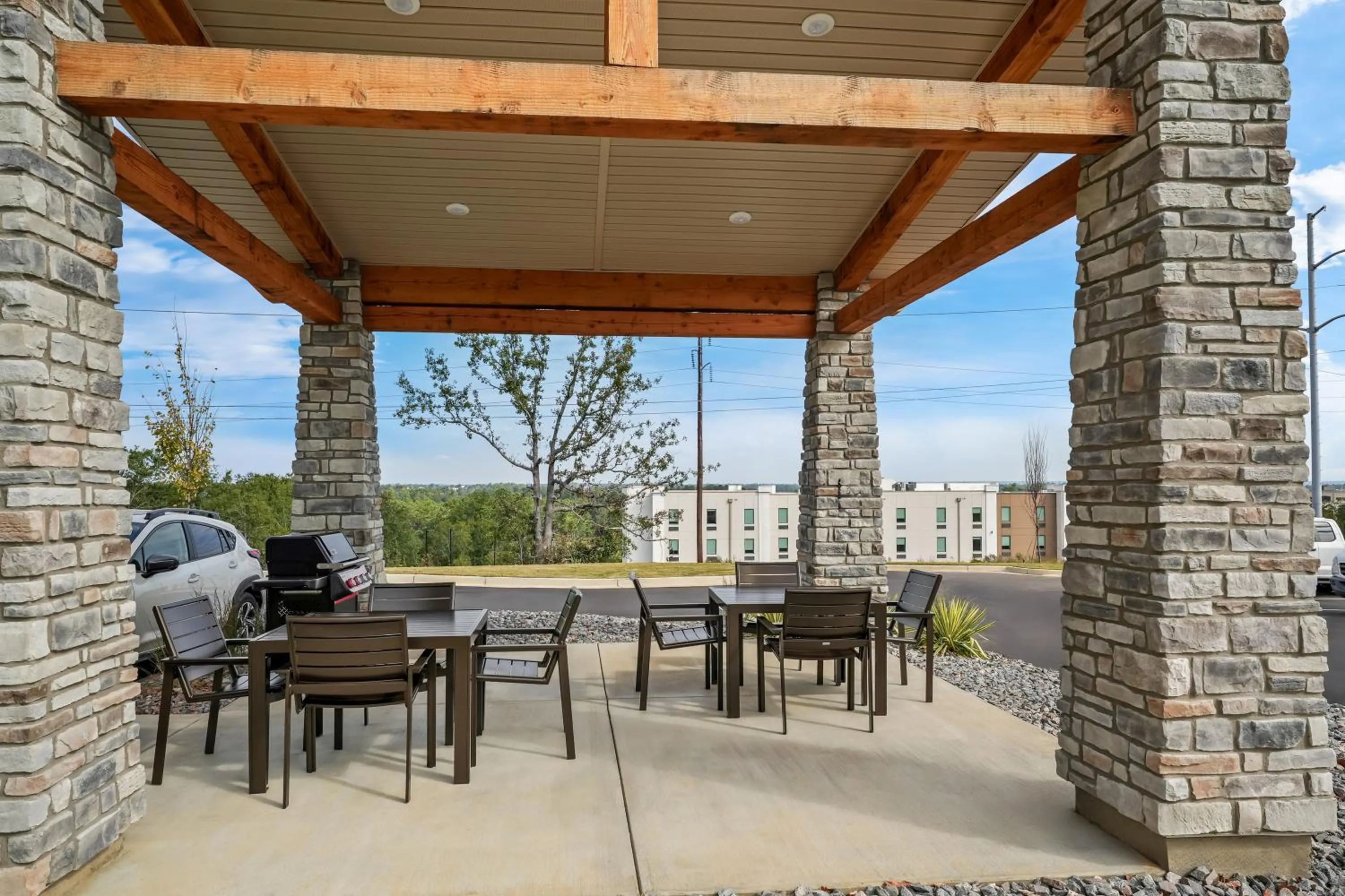 Patio in My Place Hotel-Augusta, GA