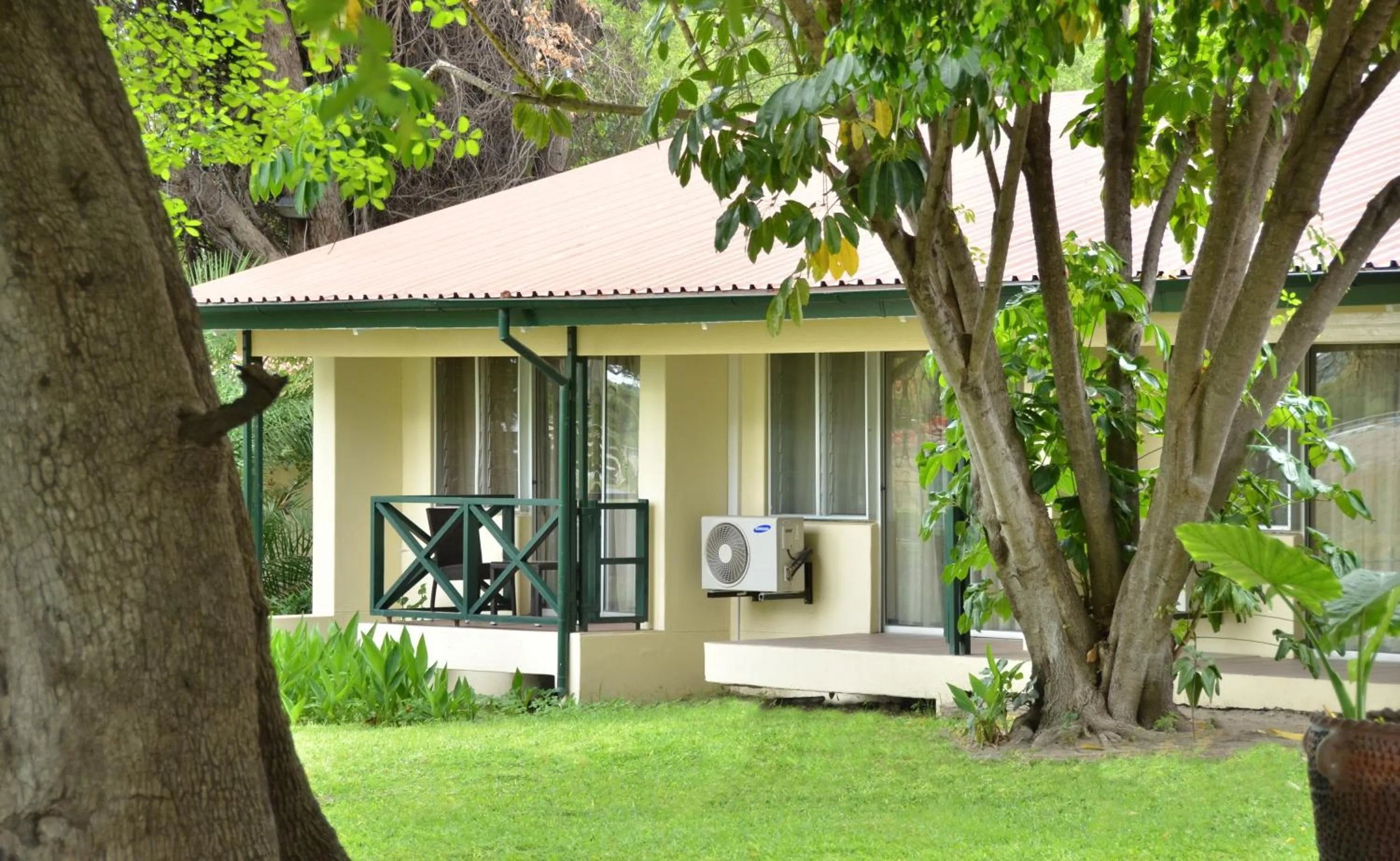 Garden view in Cresta Riley's Hotel