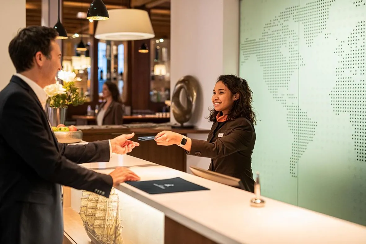 Lobby or reception in Hotel Hafenspeicher