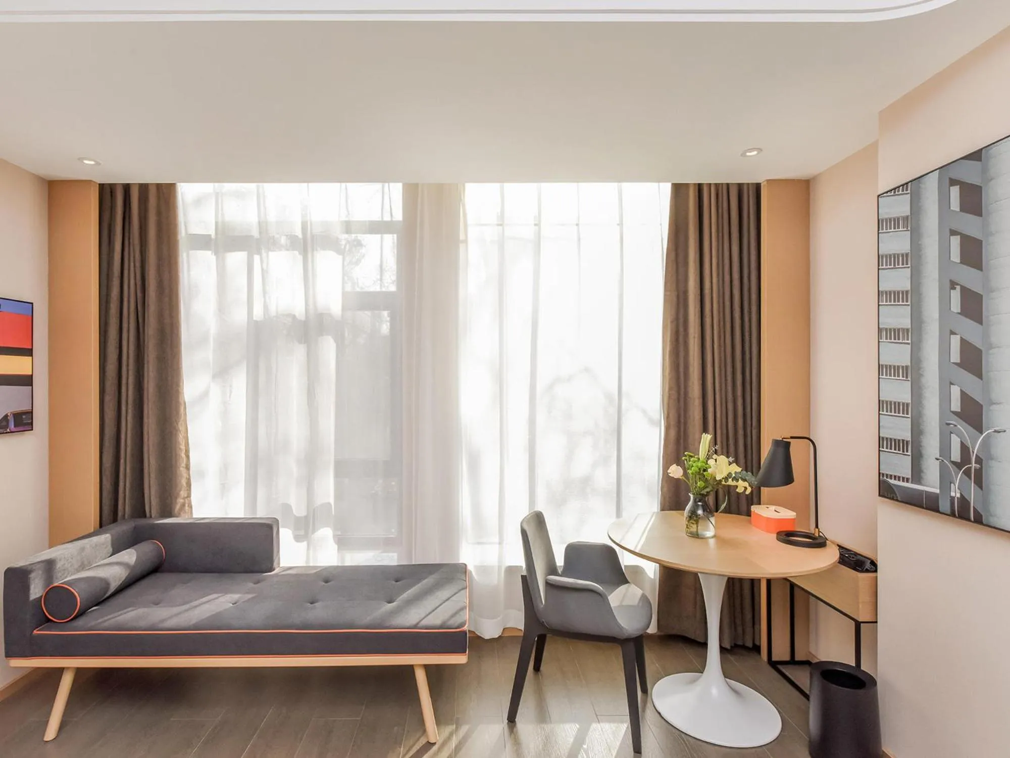 Bed in Atour Hotel Lanzhou East Market Metro Station Meteorological Bureau