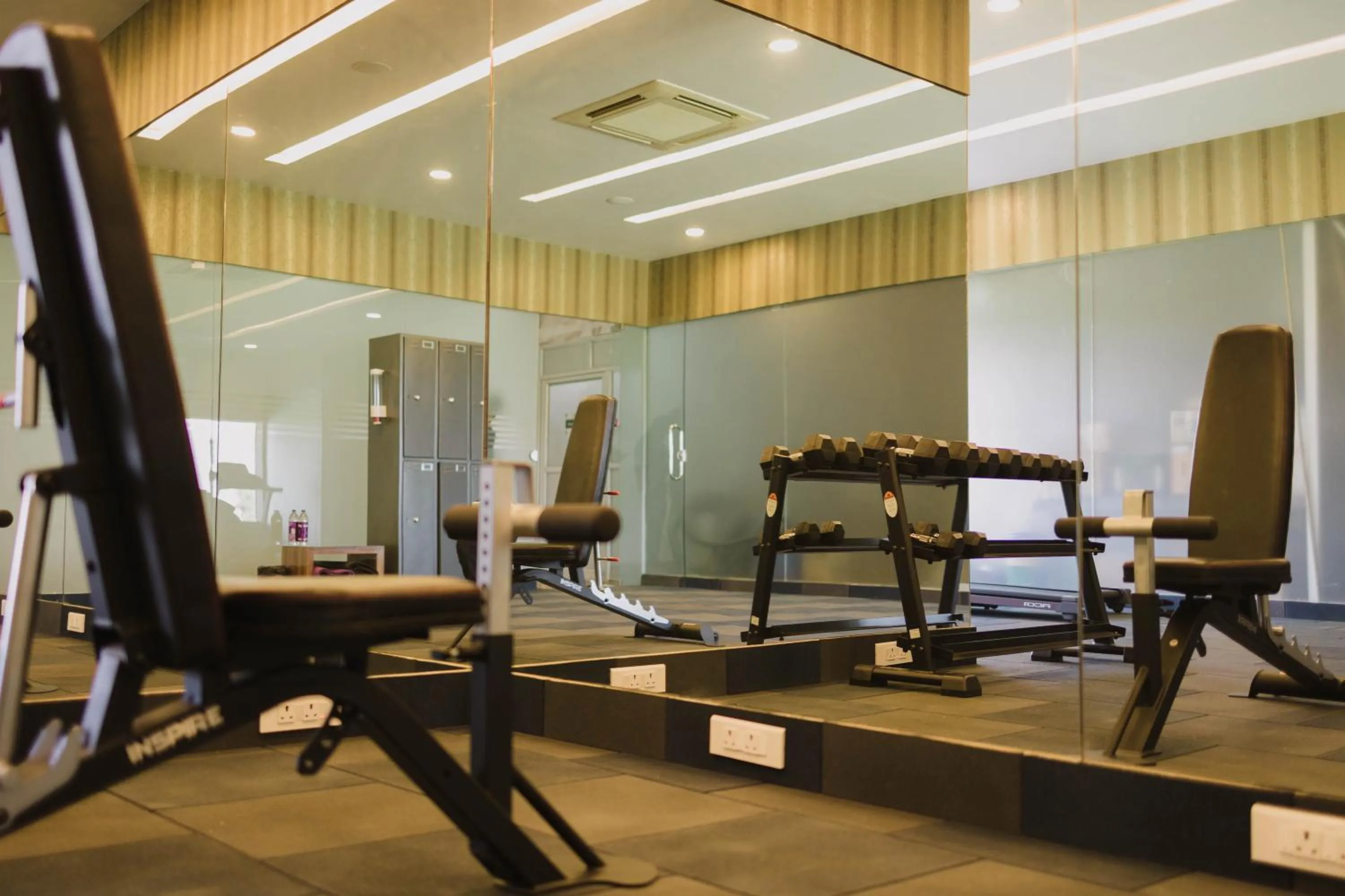 Fitness centre/facilities in Shamrock Greens by Jardin Hotels
