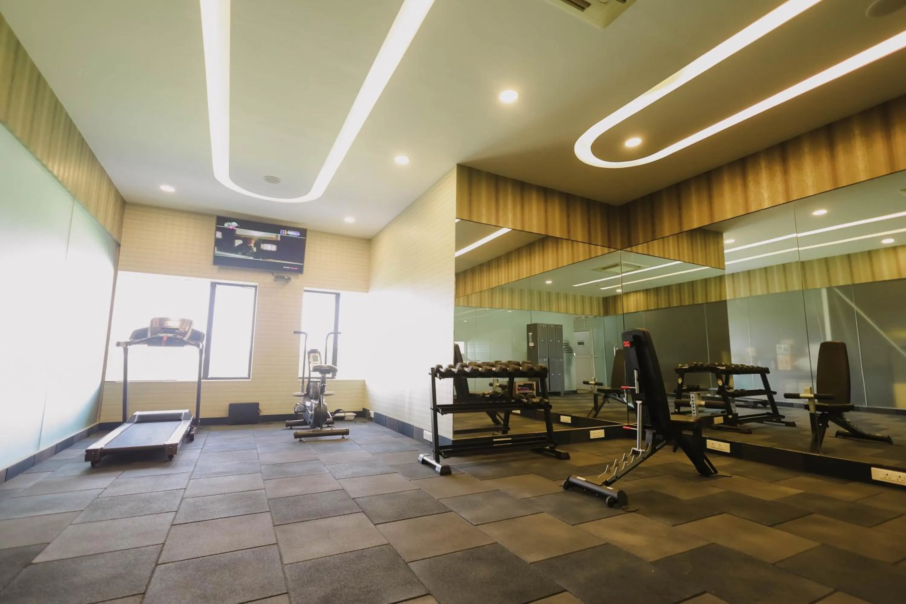 Fitness centre/facilities in Shamrock Greens by Jardin Hotels