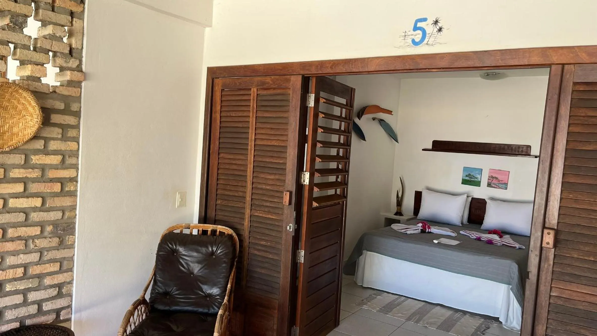 Bed in Recanto da Praia Pousada