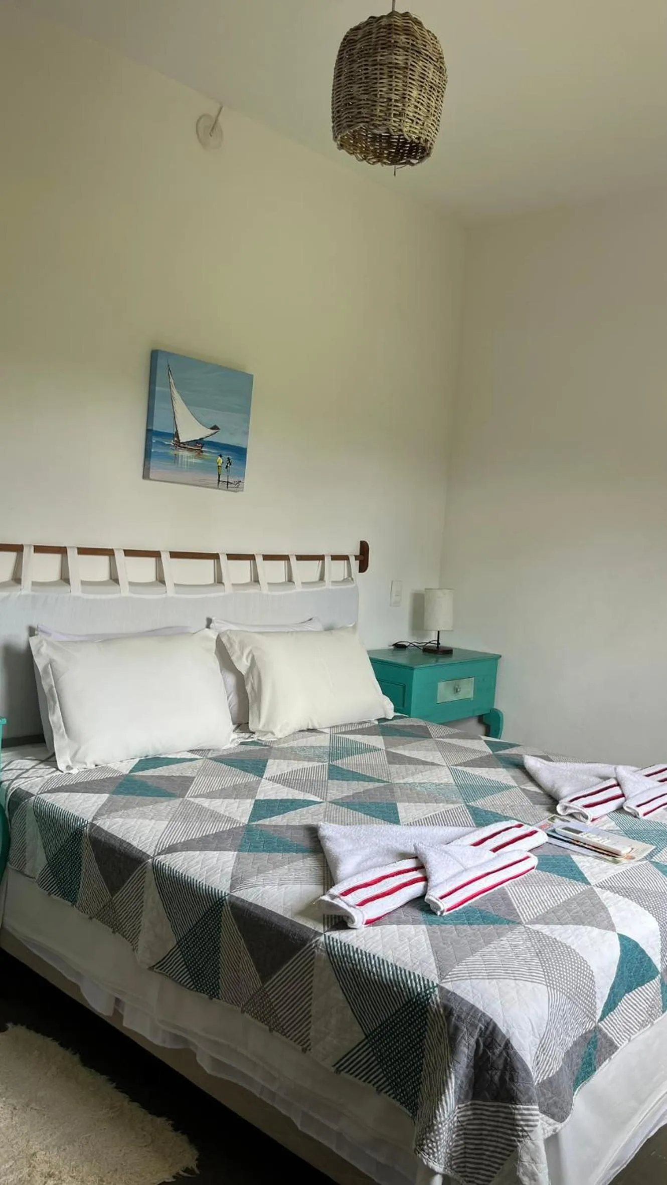 Bed in Recanto da Praia Pousada