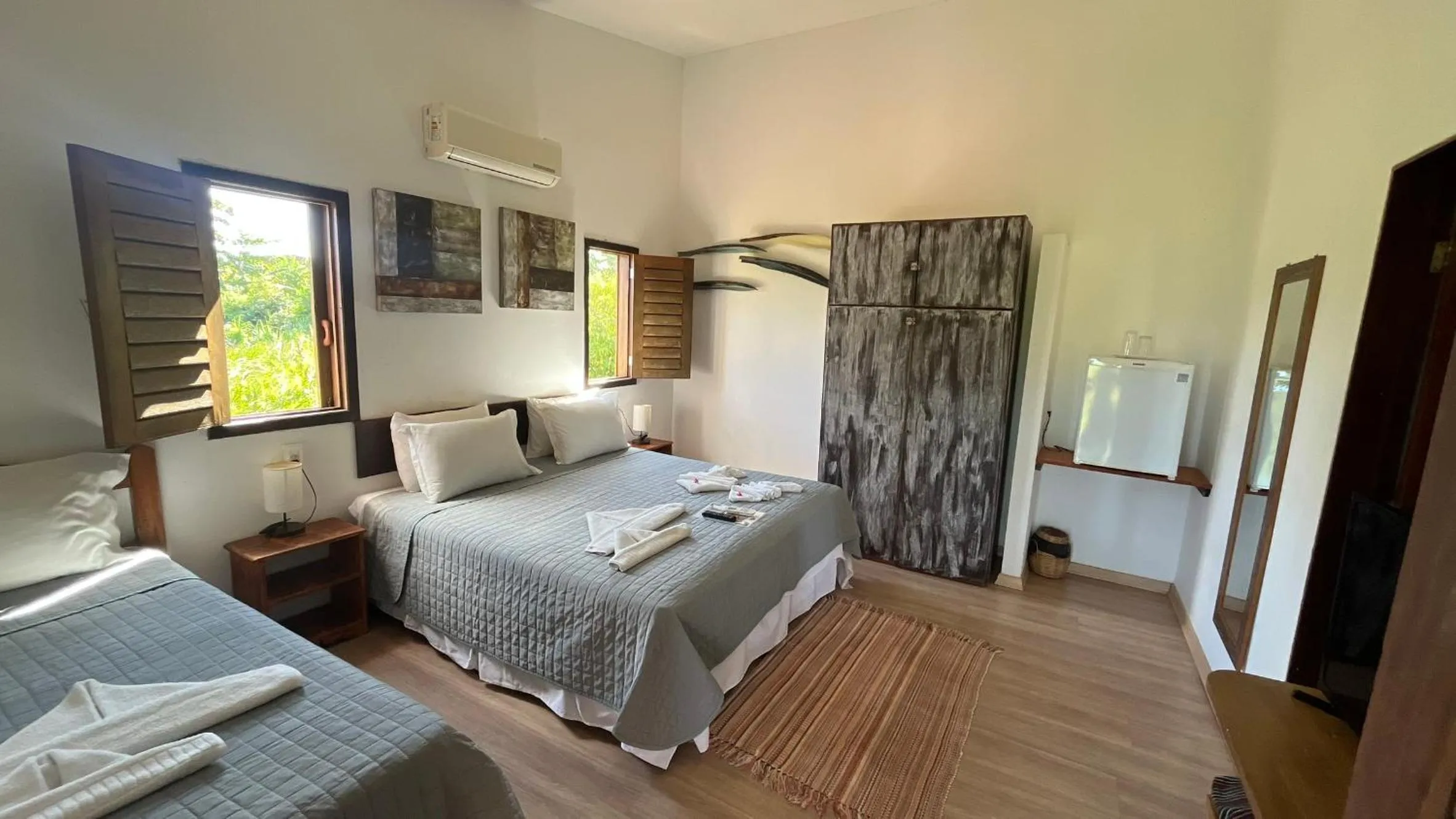 Bed in Recanto da Praia Pousada