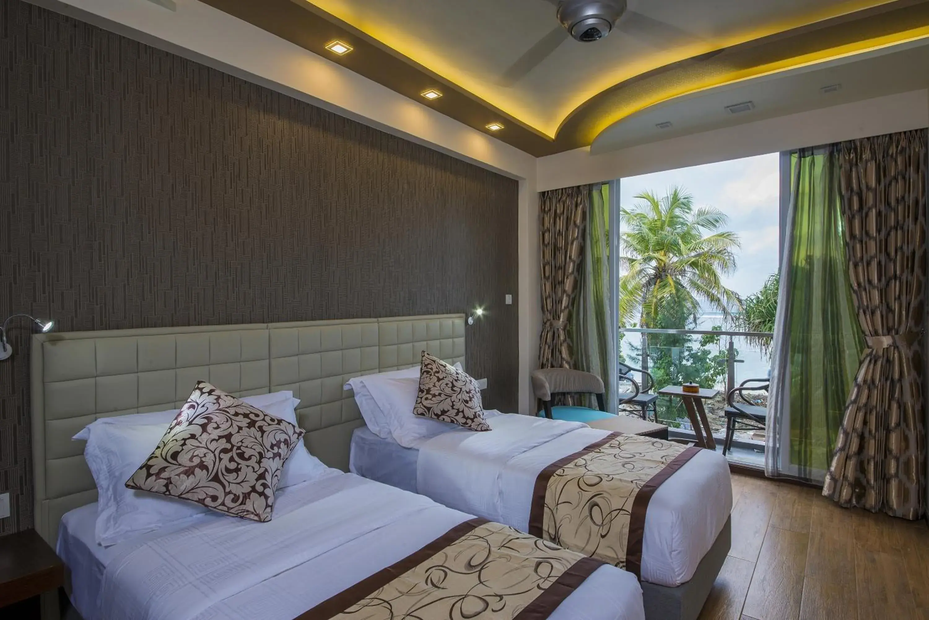 Deluxe Twin Room with Sea View in Vista Beach Retreat Deluxe Twin Room with Sea View in Vista Beach Retreat