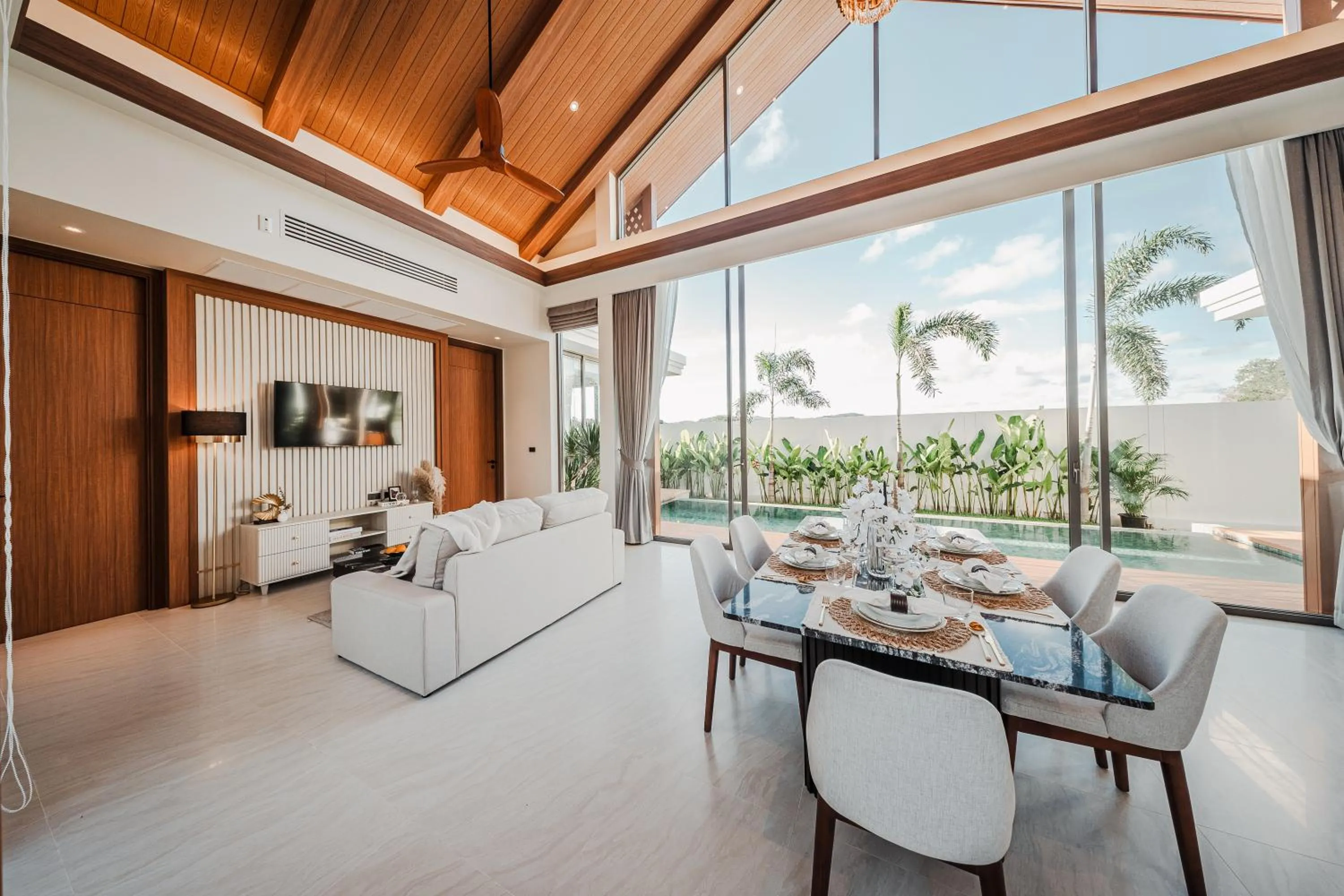 Living room in The Ozone Residences Bangtao