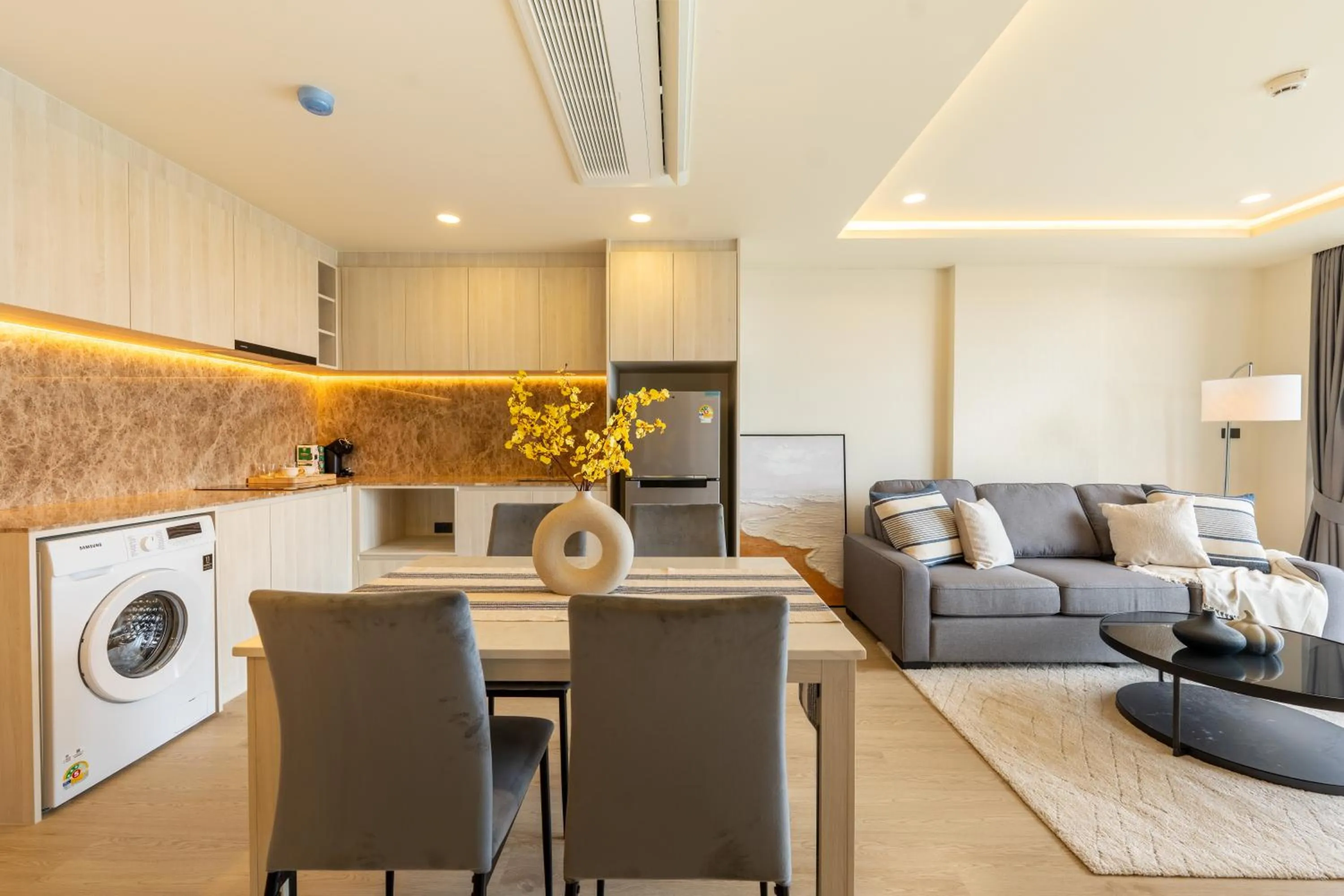 Living room in The Ozone Residences Bangtao