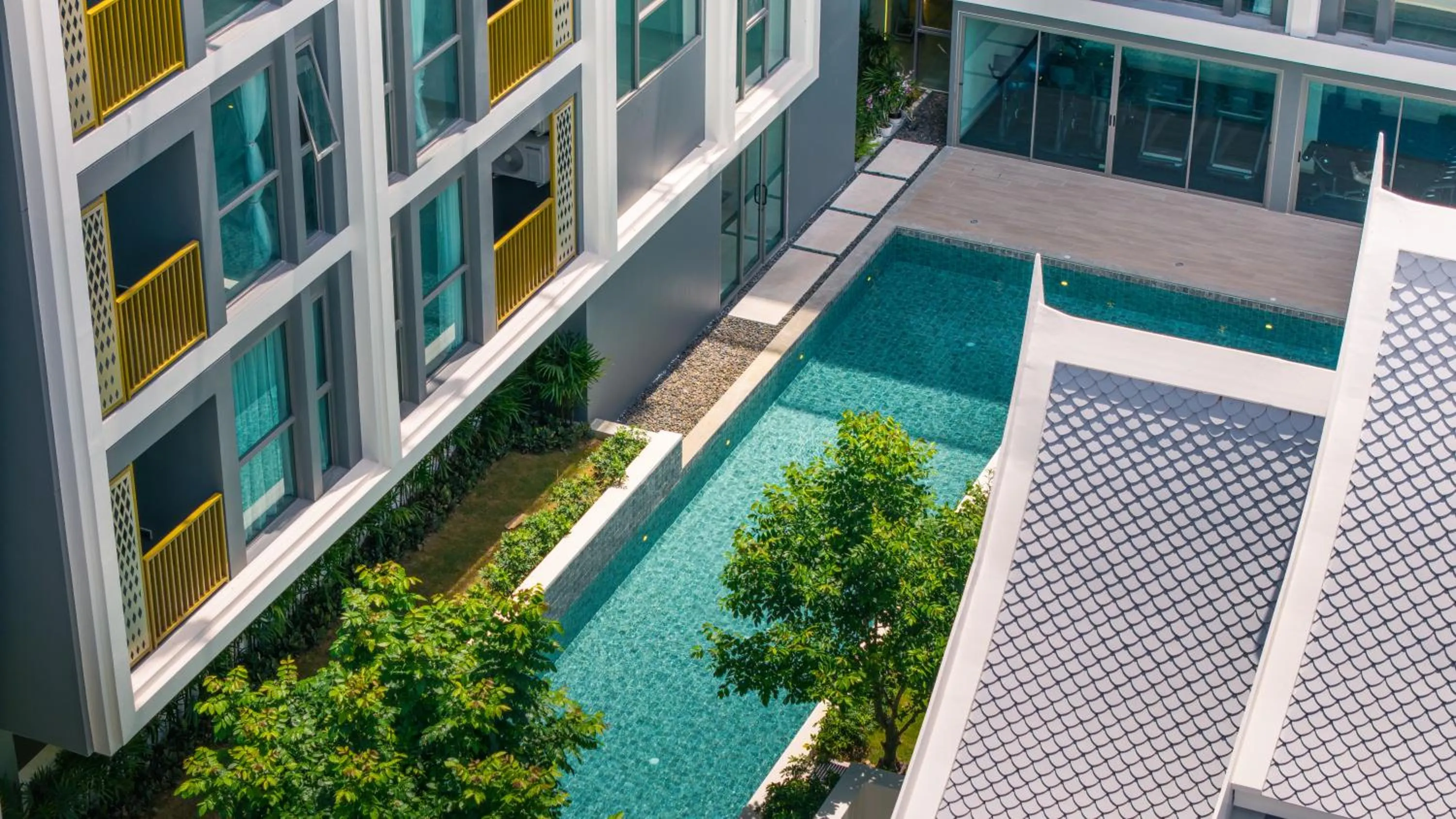 Swimming pool in The Ozone Residences Bangtao