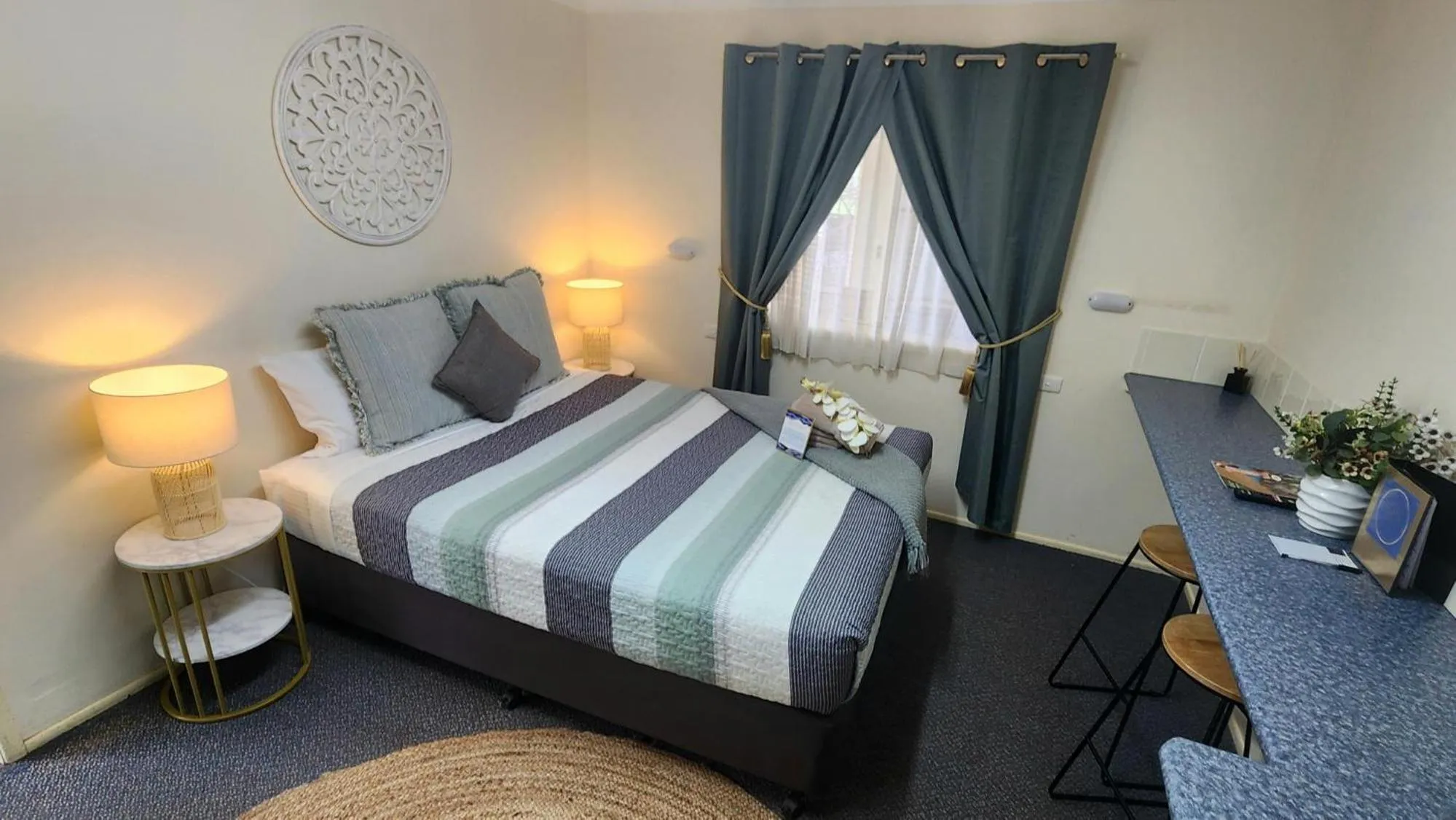 Bed in Gold City Motel