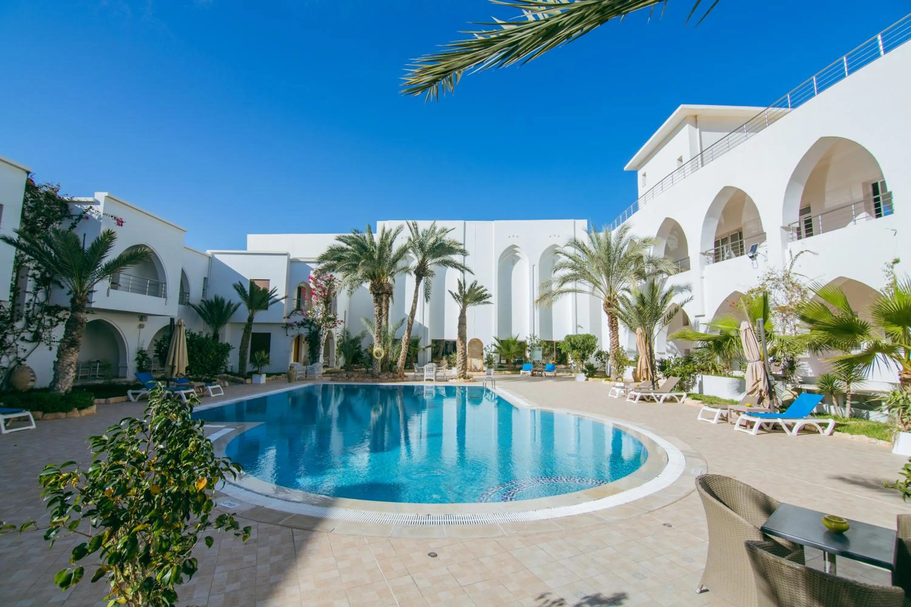 Pool view in Palm Djerba Suites