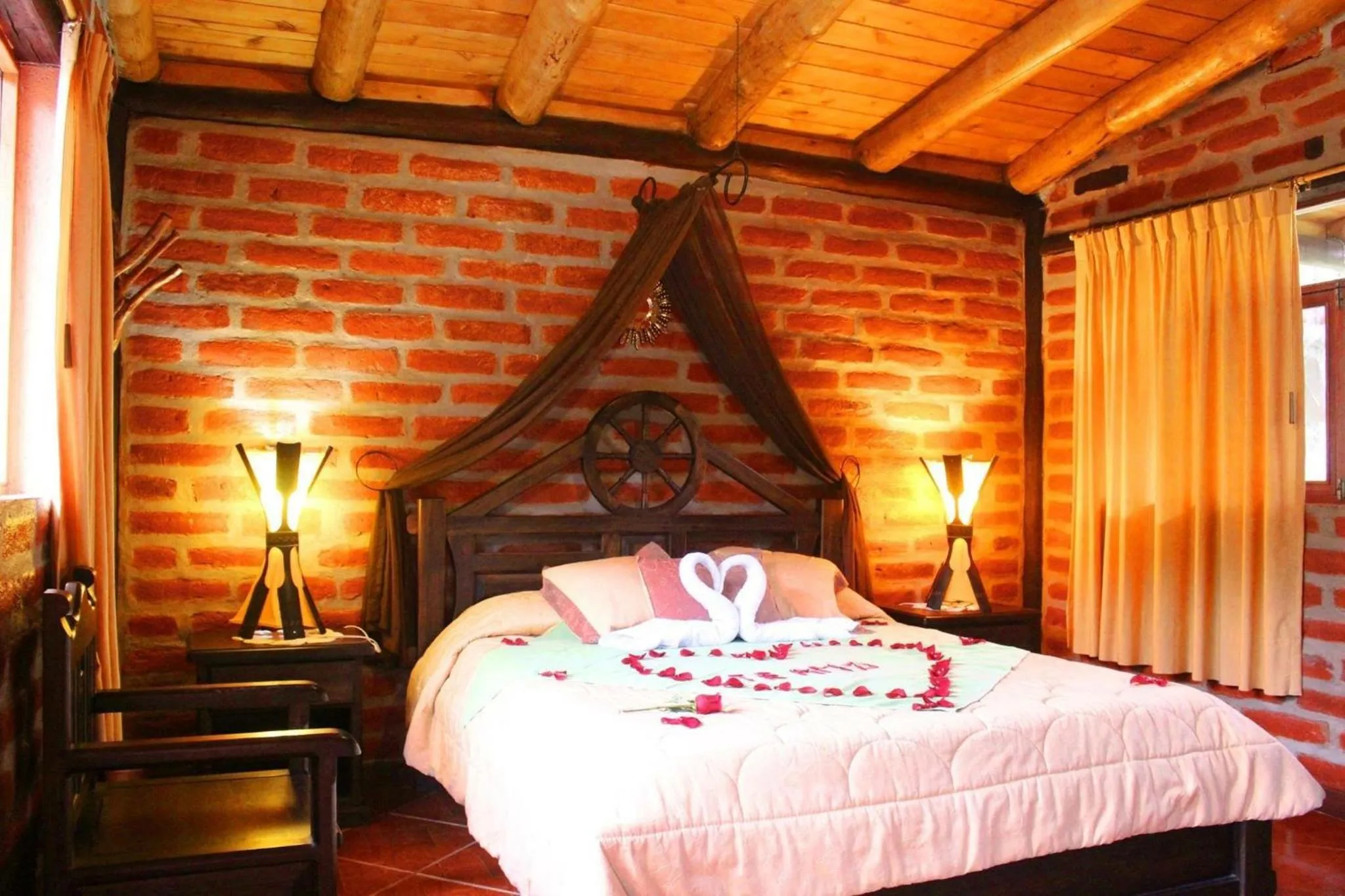 Bed in Hosteria Sumak Pakari