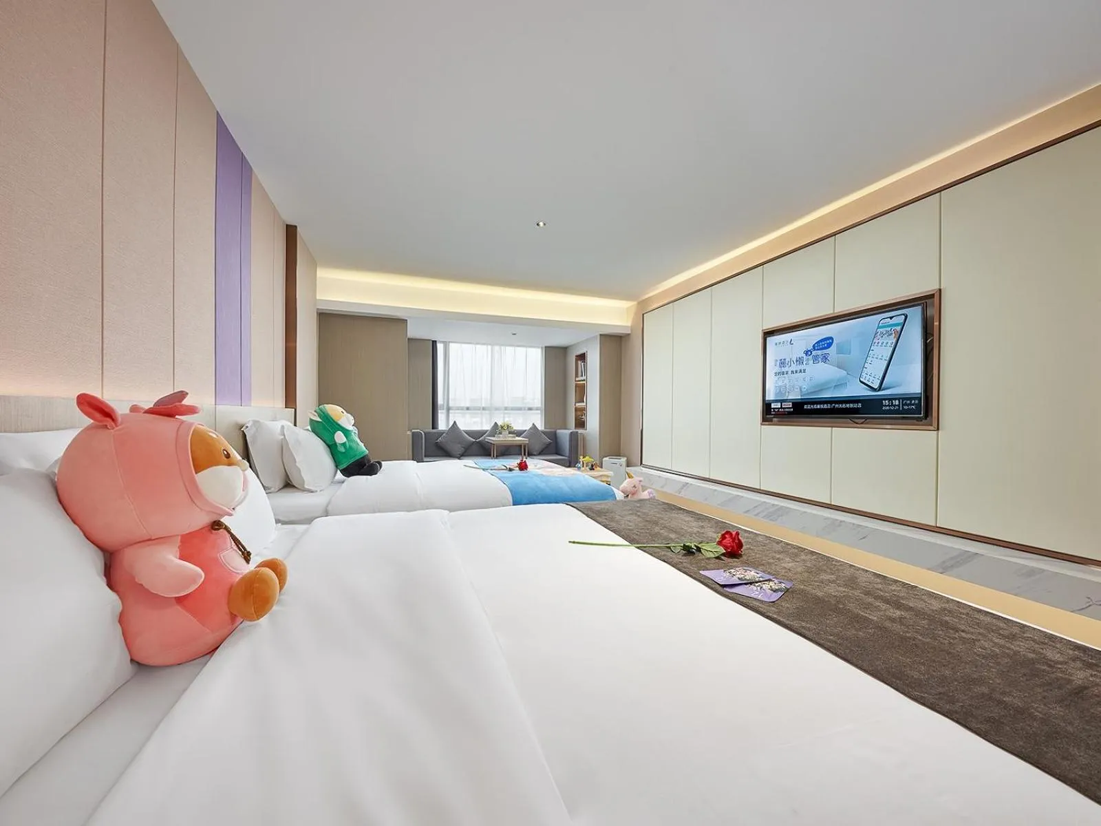 Bedroom, Bed in Lavande Hotels Guangzhou Panyu Hanxi Changlong Dashi Subway Station