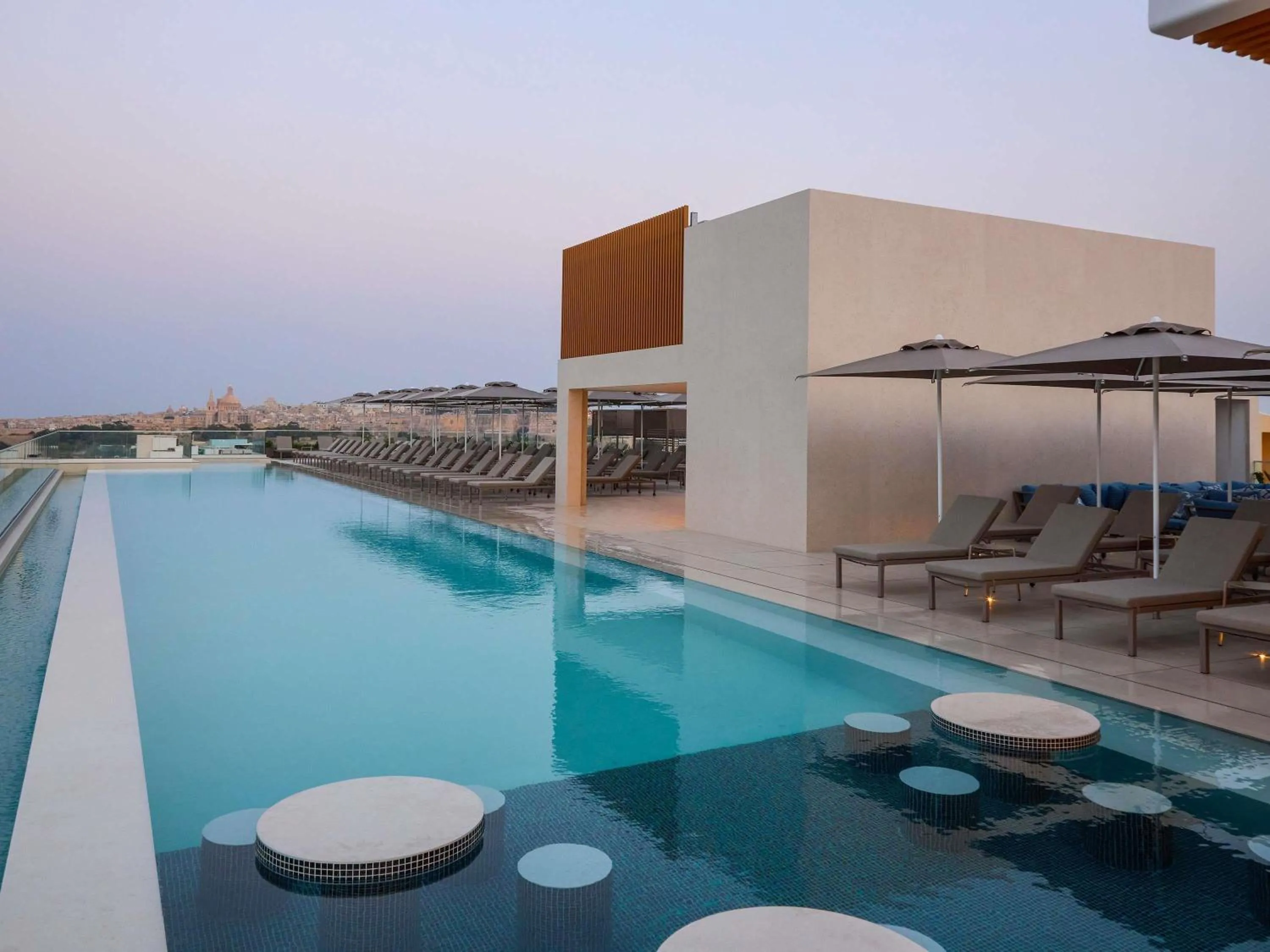 Pool view in Novotel Malta Sliema