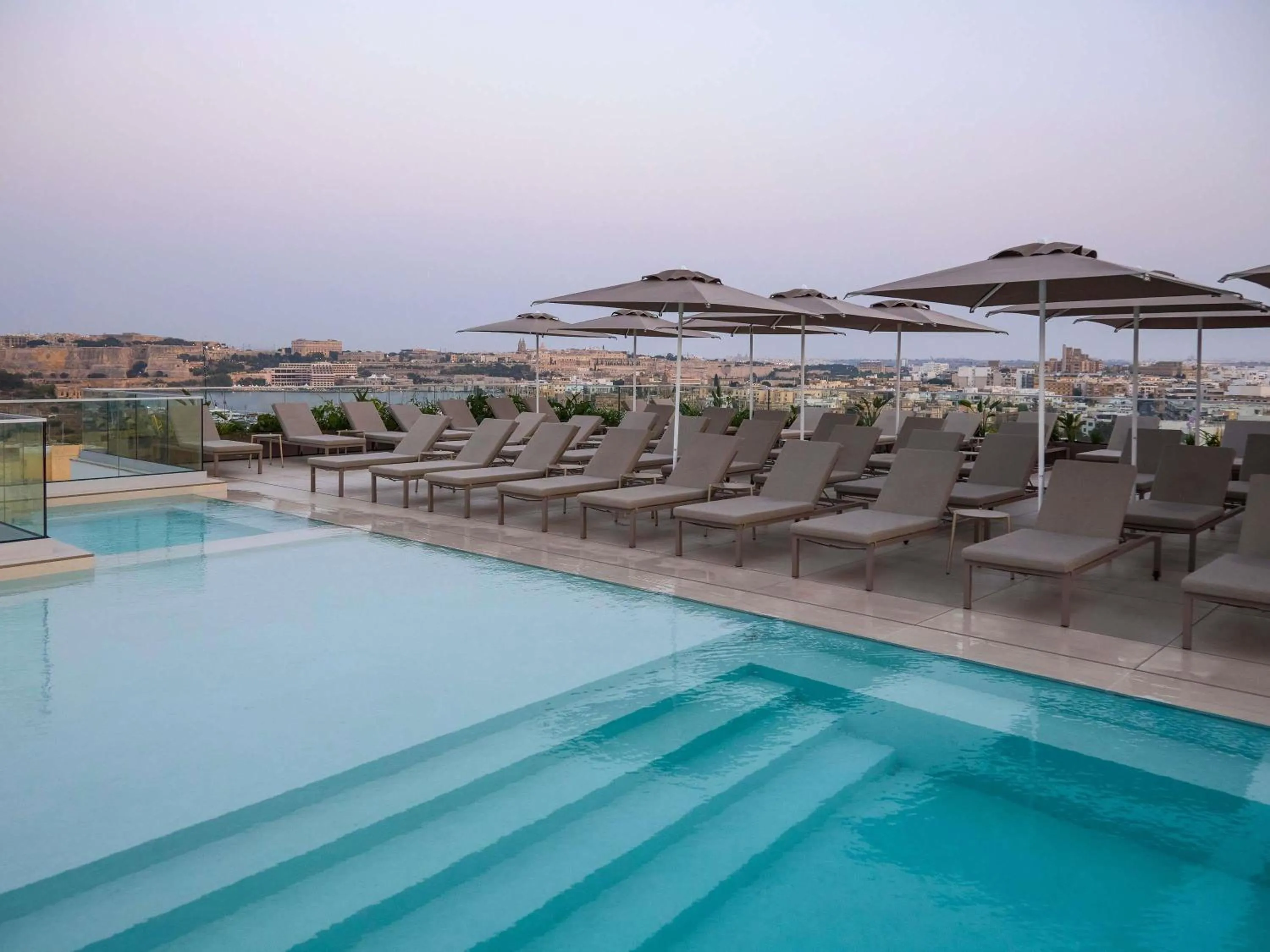 Pool view in Novotel Malta Sliema