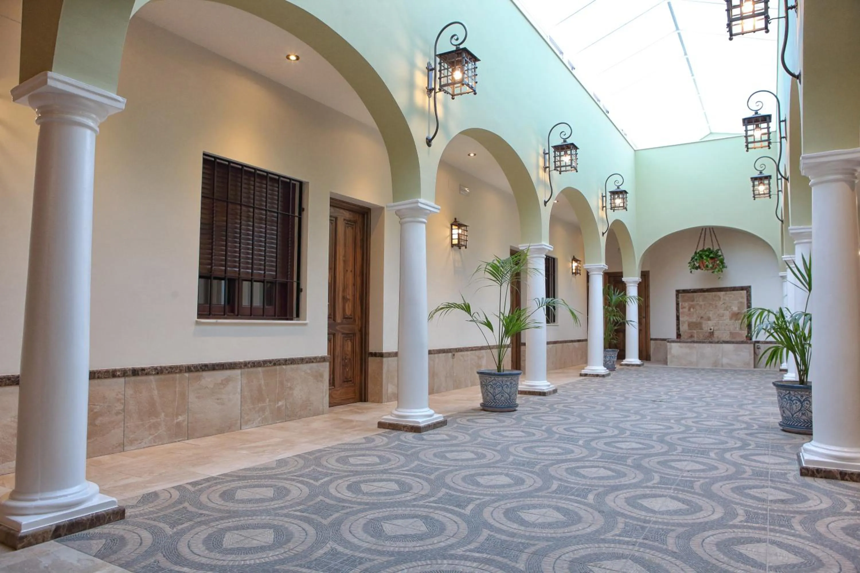 Patio in Hostal Garlu