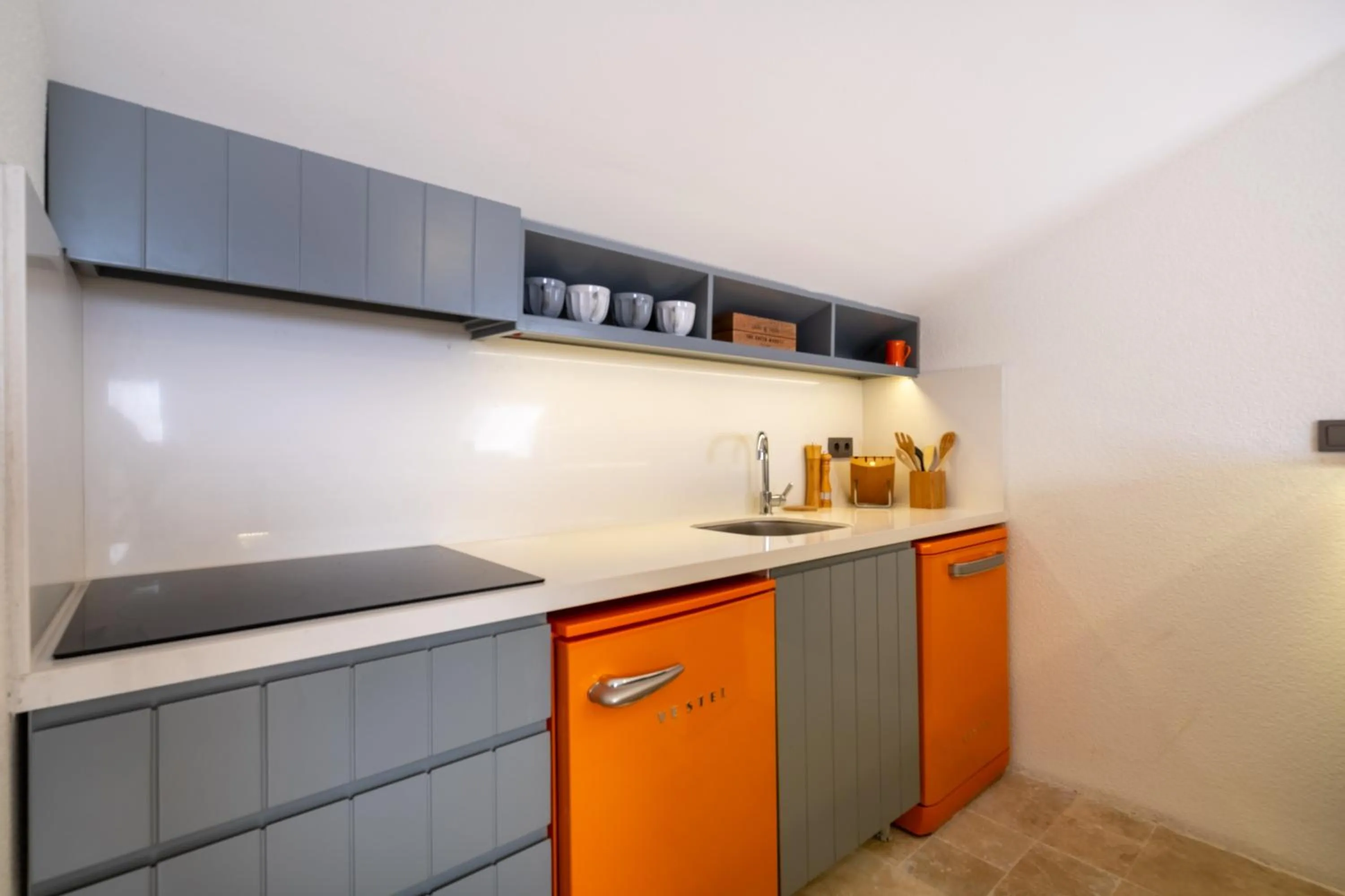 Kitchen or kitchenette in Hotel Club-E