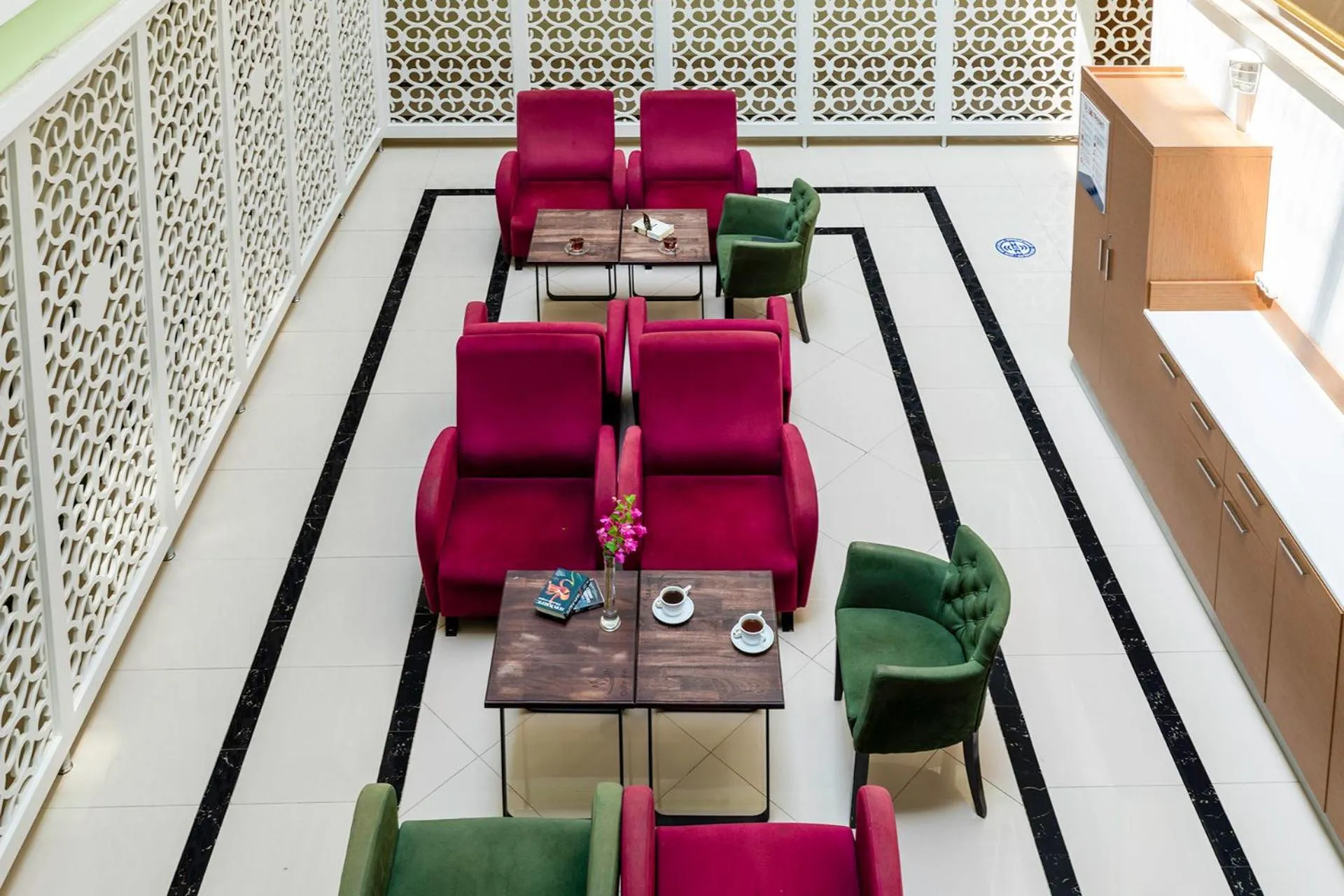 Seating area in The Suites