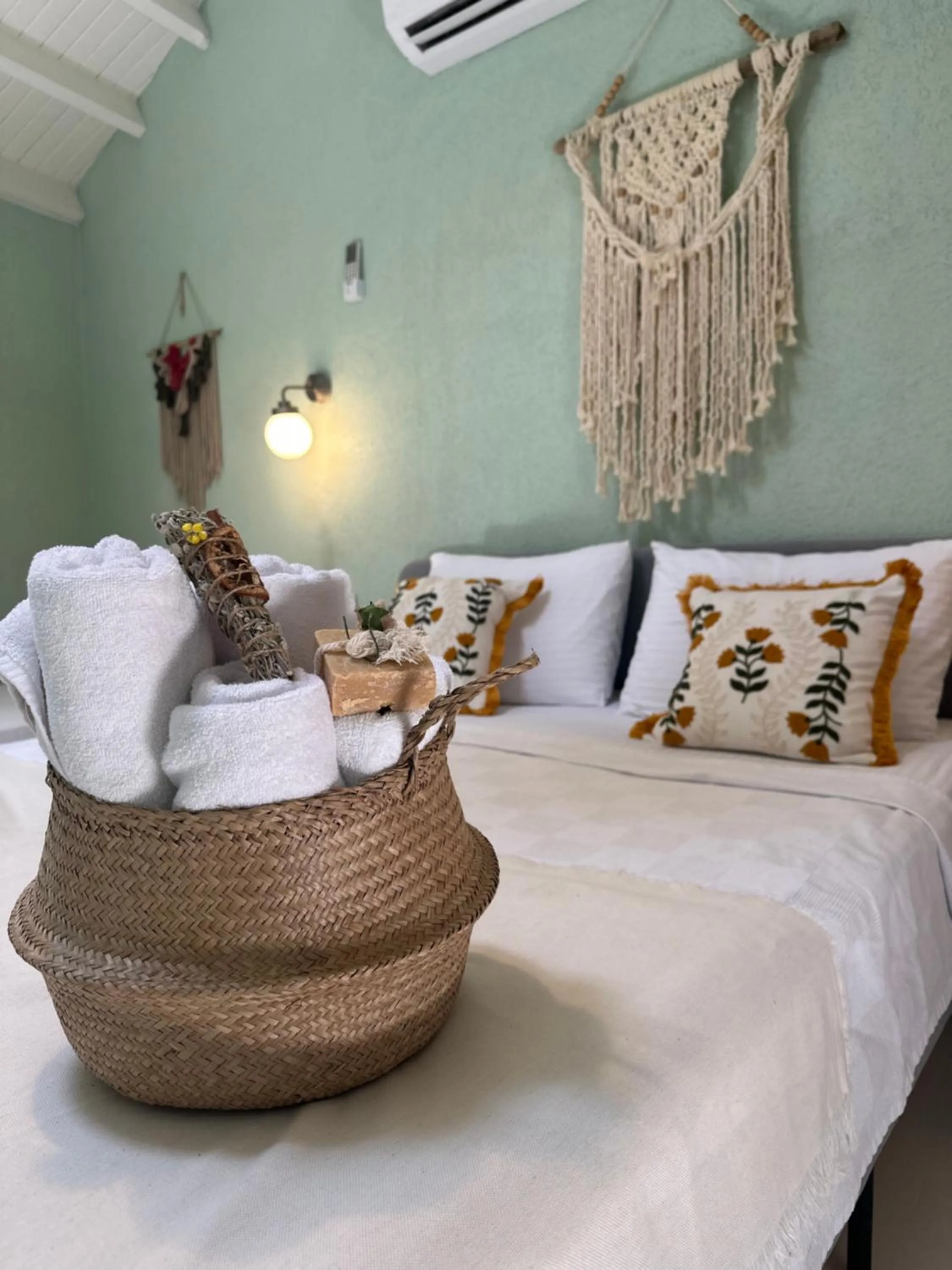 Bed in Hanole Macaron Guest House