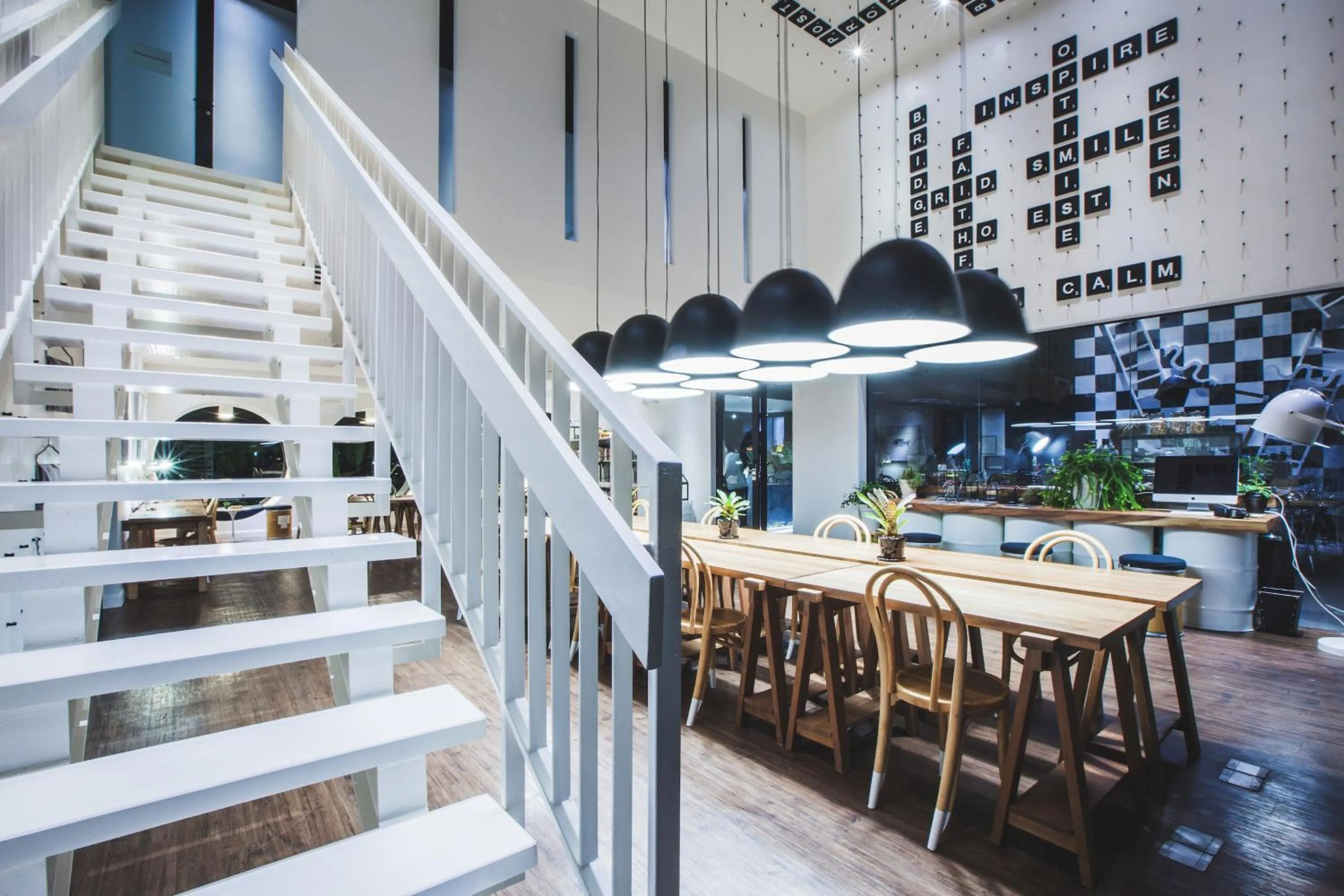 Communal lounge/ TV room in Blu Monkey Hub and Hotel Phuket Town- Free All Day Coworking space