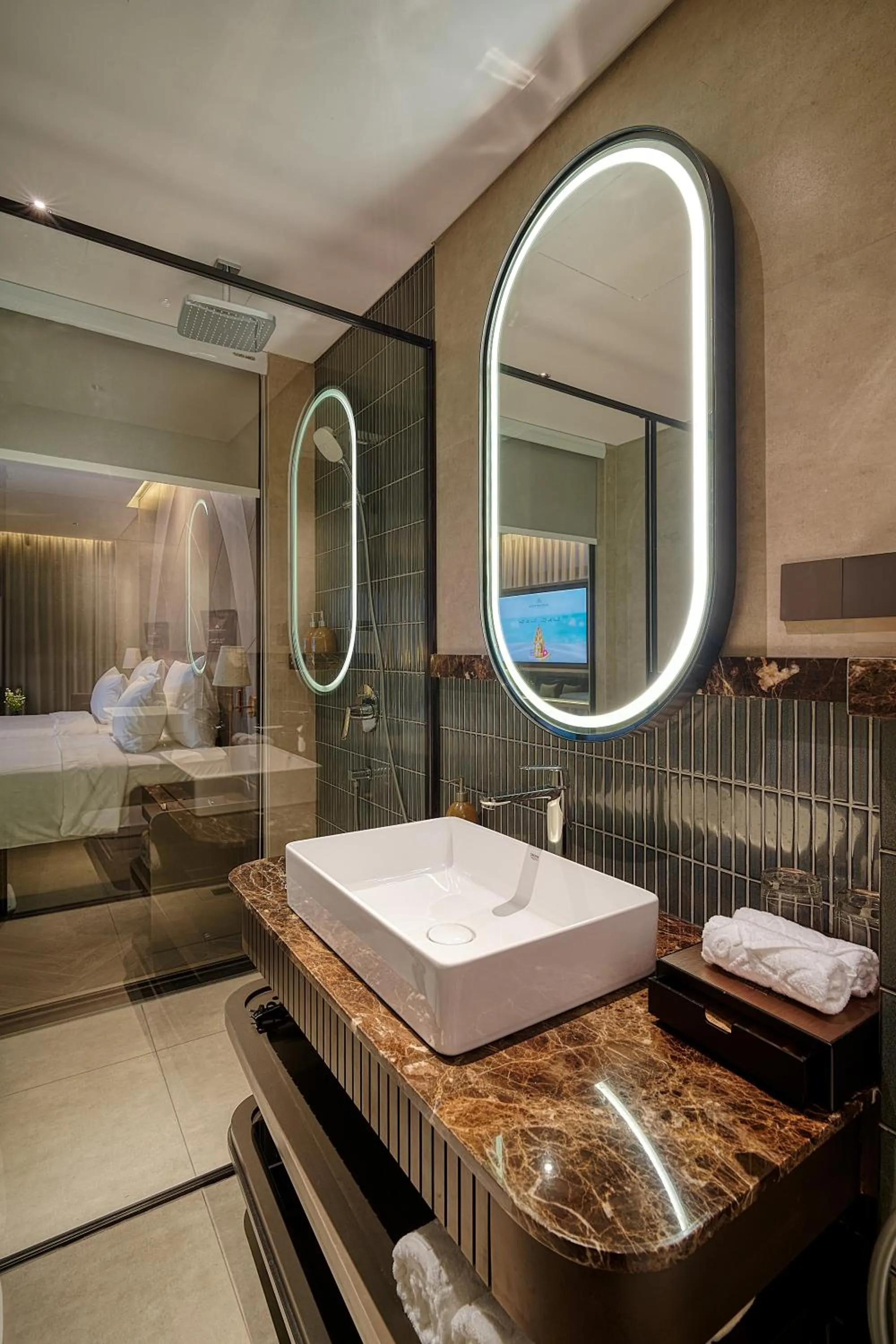 Bathroom, Bed in Champton Nha Trang Hotel