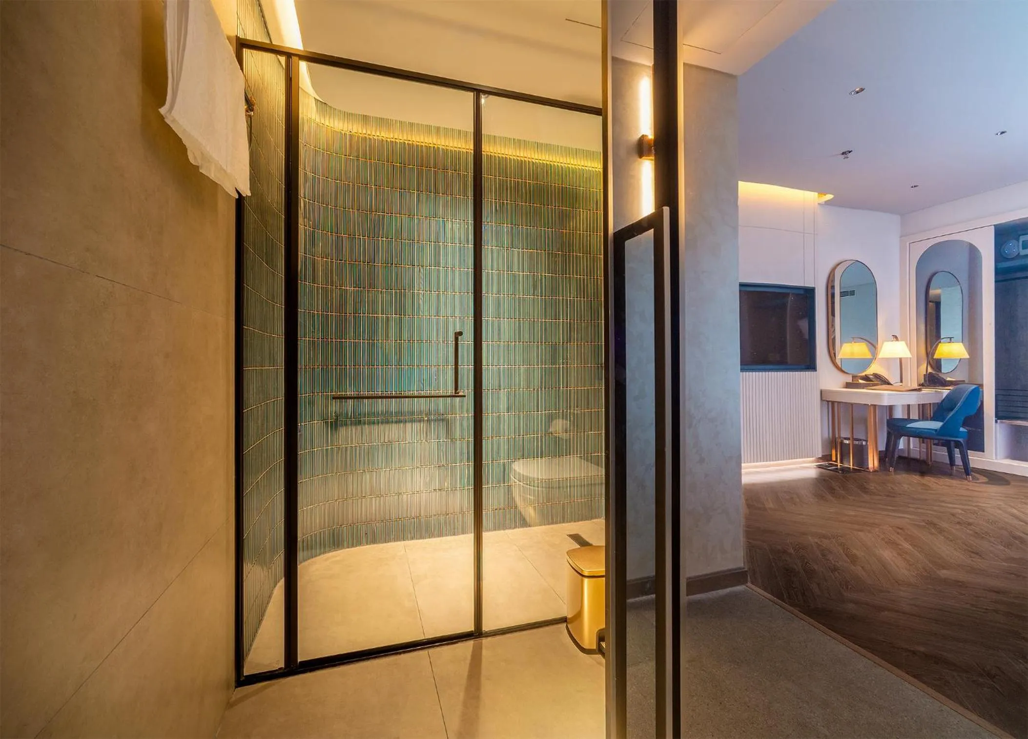 Shower, Bed in Champton Nha Trang Hotel